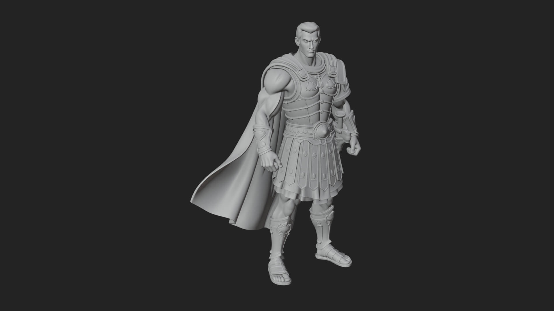 Greek Hoplite Warrior Statue Design 18 3D Print Model 3D Model