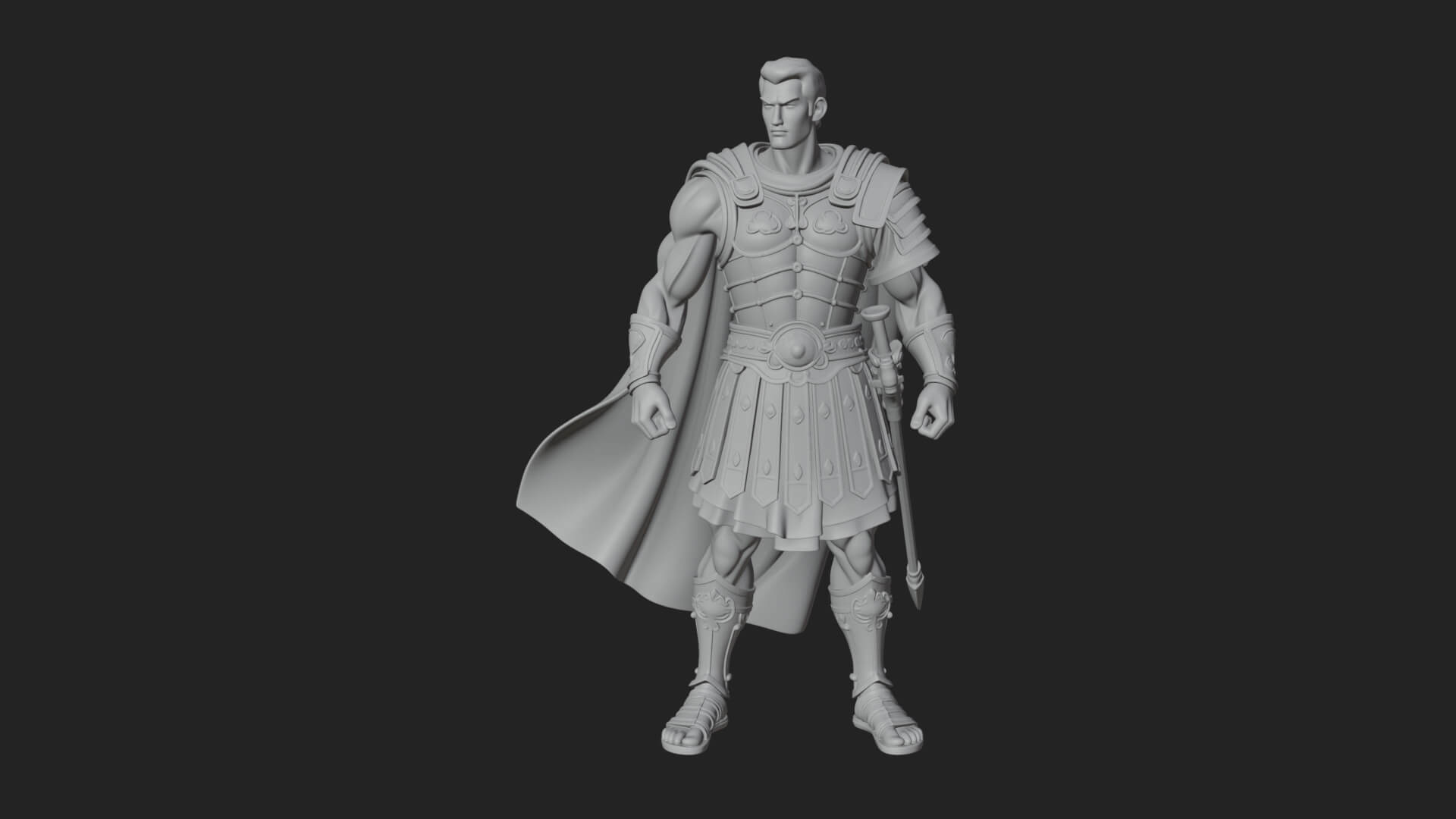 Greek Hoplite Warrior Statue Design 18 3D Print Model 3D Model
