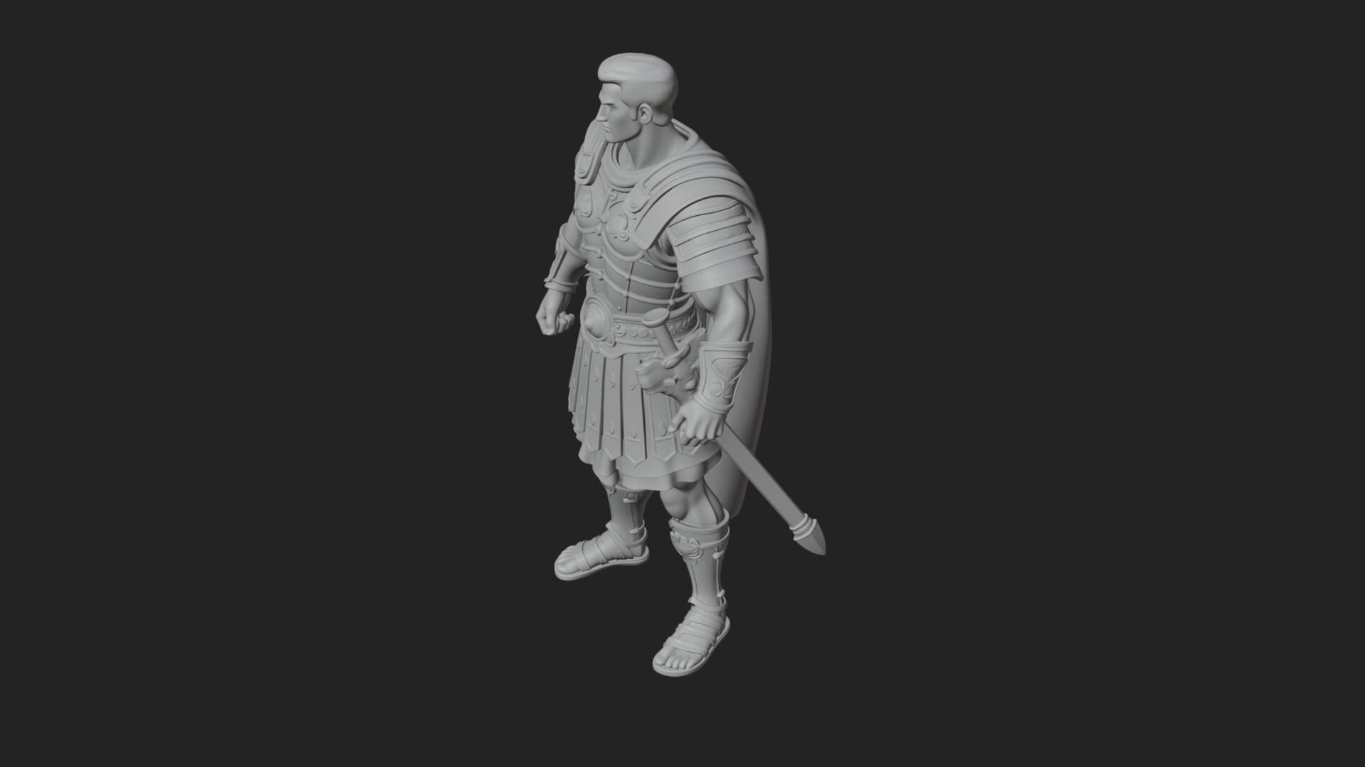 Greek Hoplite Warrior Statue Design 18 3D Print Model 3D Model
