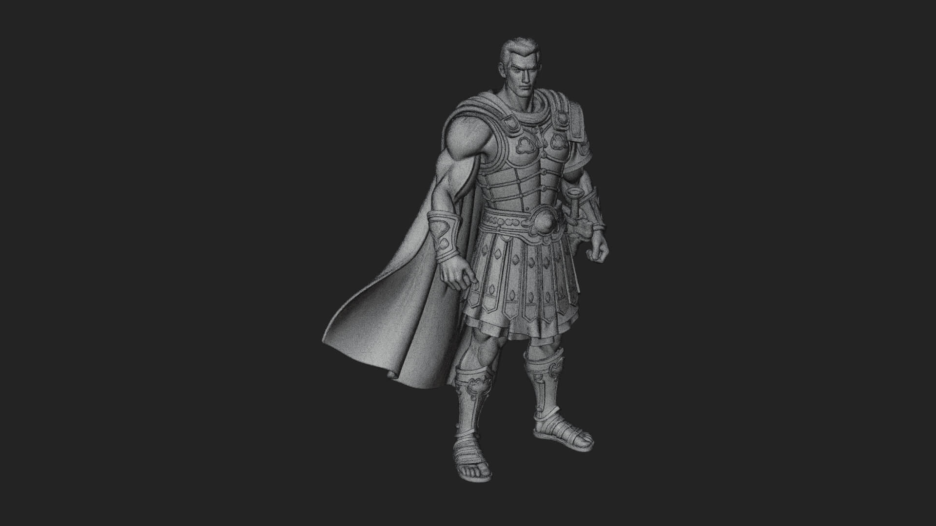 Greek Hoplite Warrior Statue Design 18 3D Print Model 3D Model