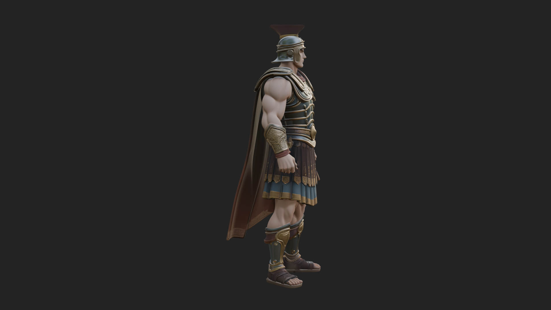 Greek Hoplite Warrior Statue Design 19 3D Print Model 3D Model