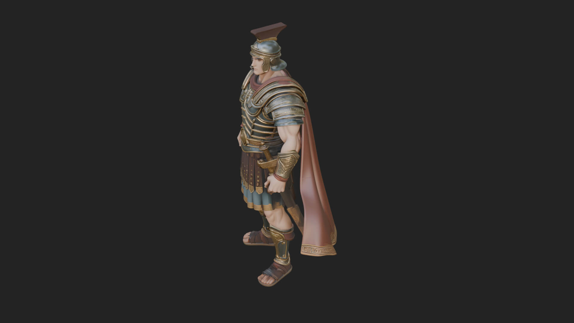 Greek Hoplite Warrior Statue Design 19 3D Print Model 3D Model