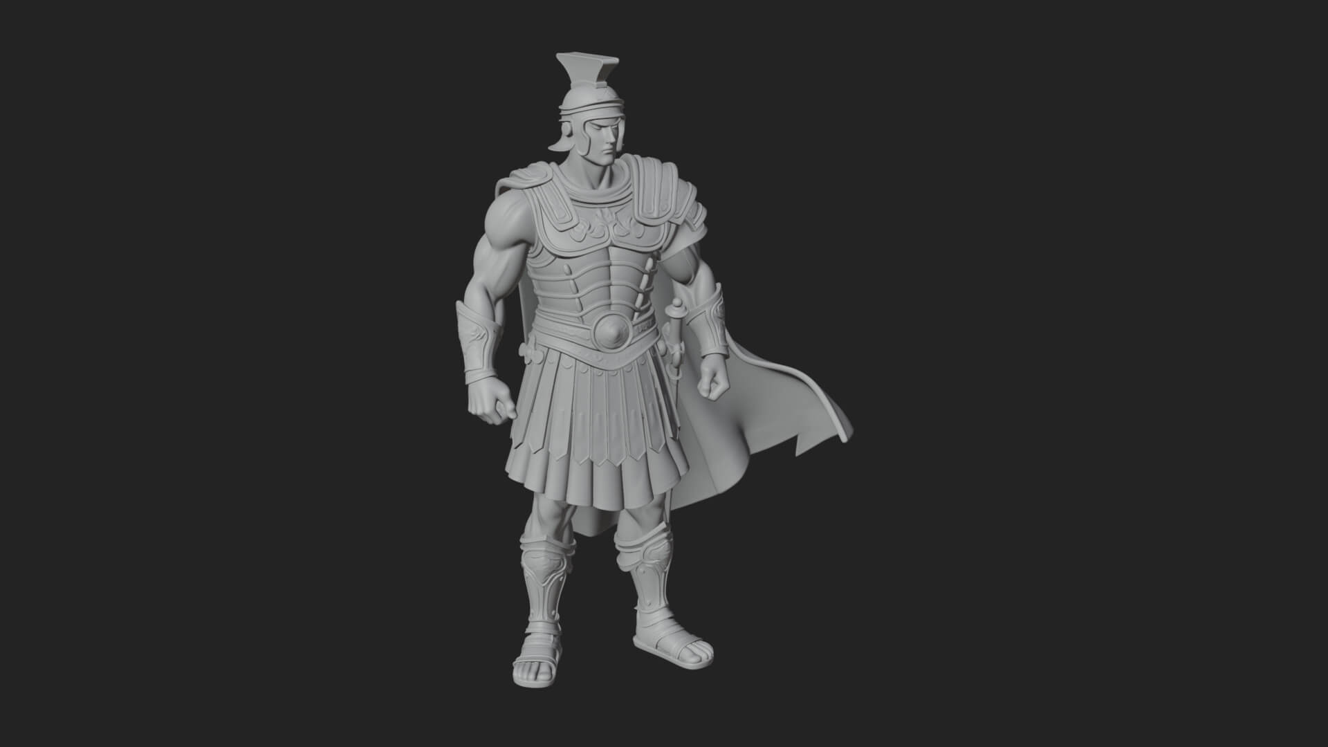 Greek Hoplite Warrior Statue Design 19 3D Print Model 3D Model