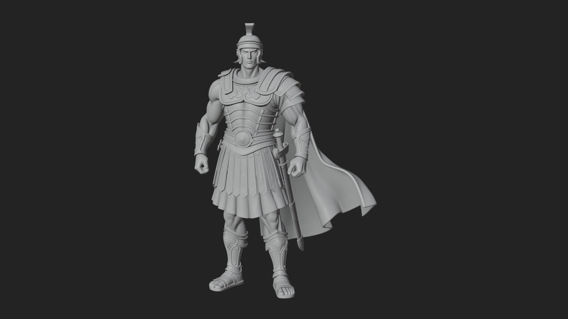 Greek Hoplite Warrior Statue Design 19 3D Print Model 3D Model