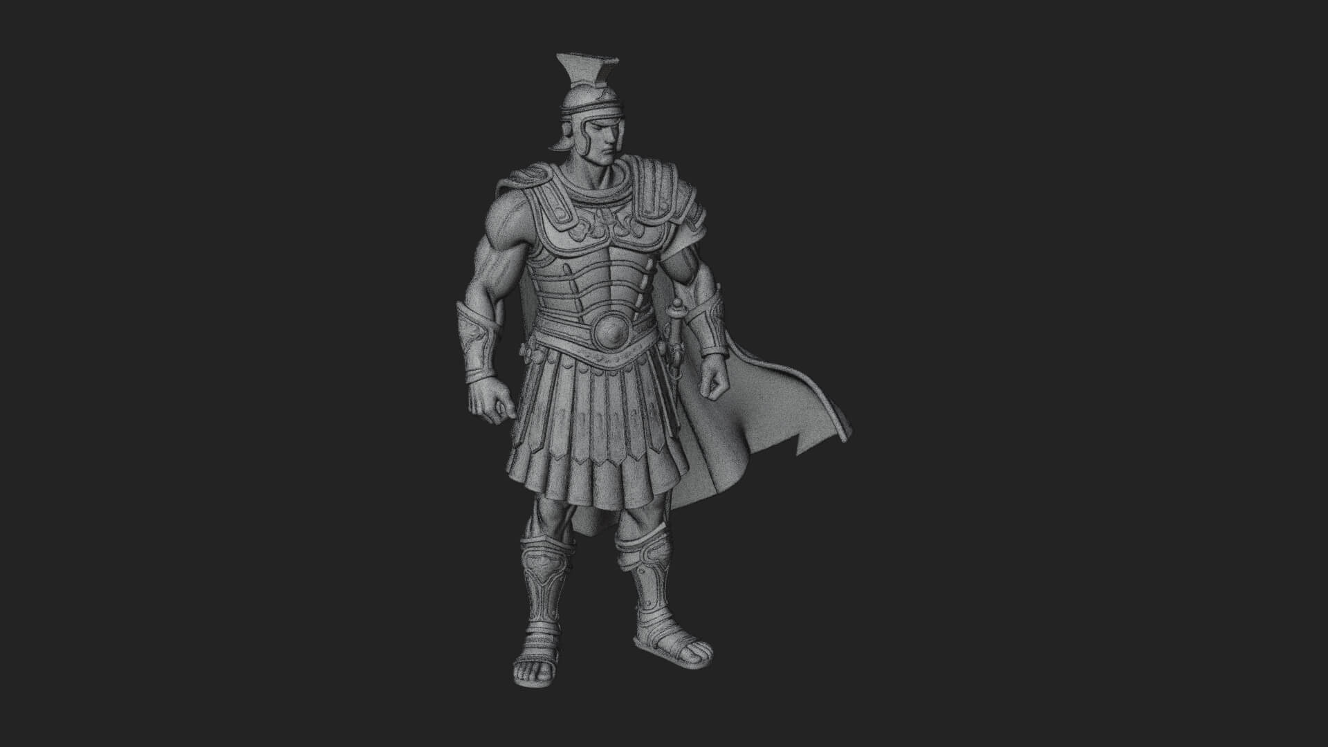 Greek Hoplite Warrior Statue Design 19 3D Print Model 3D Model