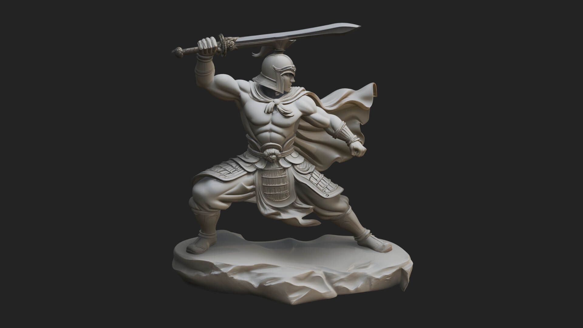 Greek Hoplite Warrior Statue Design 20 3D Print Model 3D Model