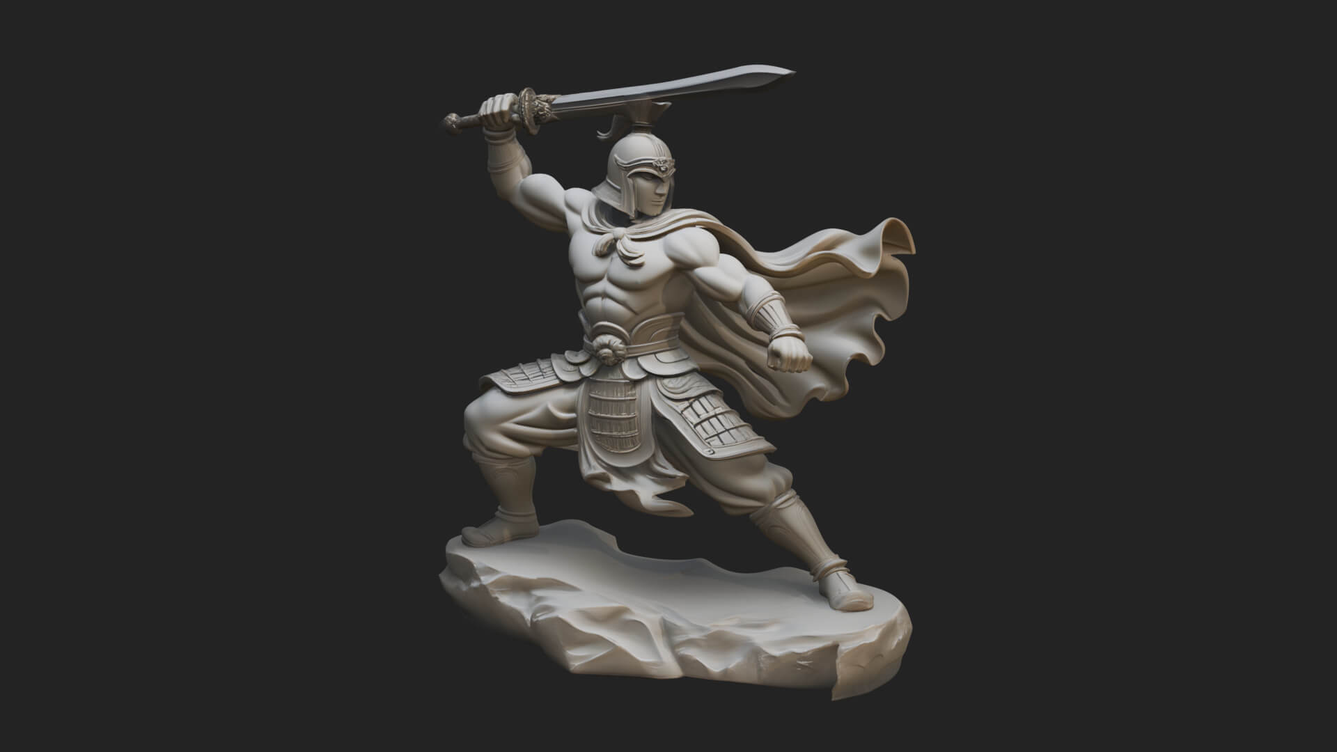 Greek Hoplite Warrior Statue Design 20 3D Print Model 3D Model