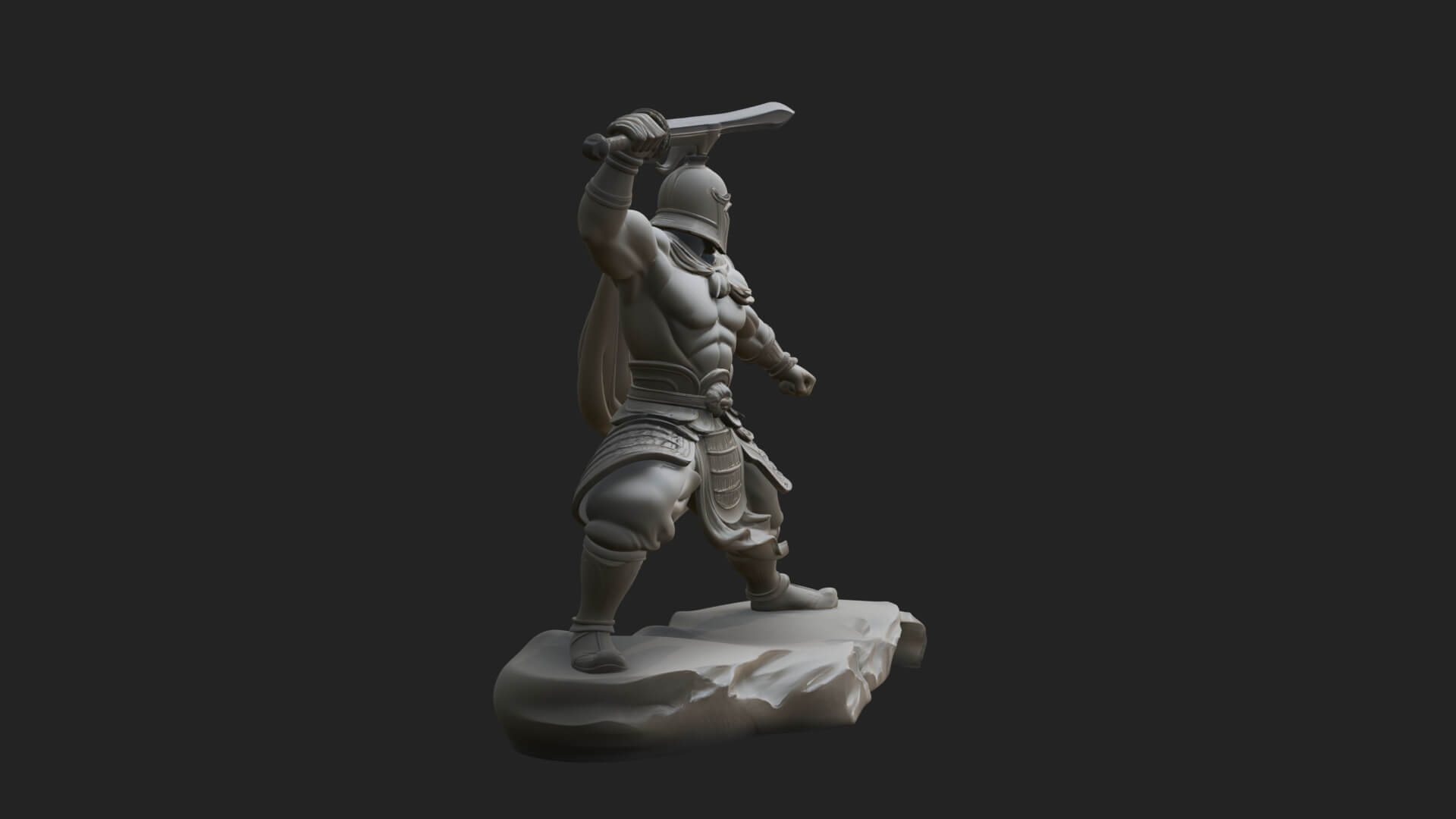 Greek Hoplite Warrior Statue Design 20 3D Print Model 3D Model
