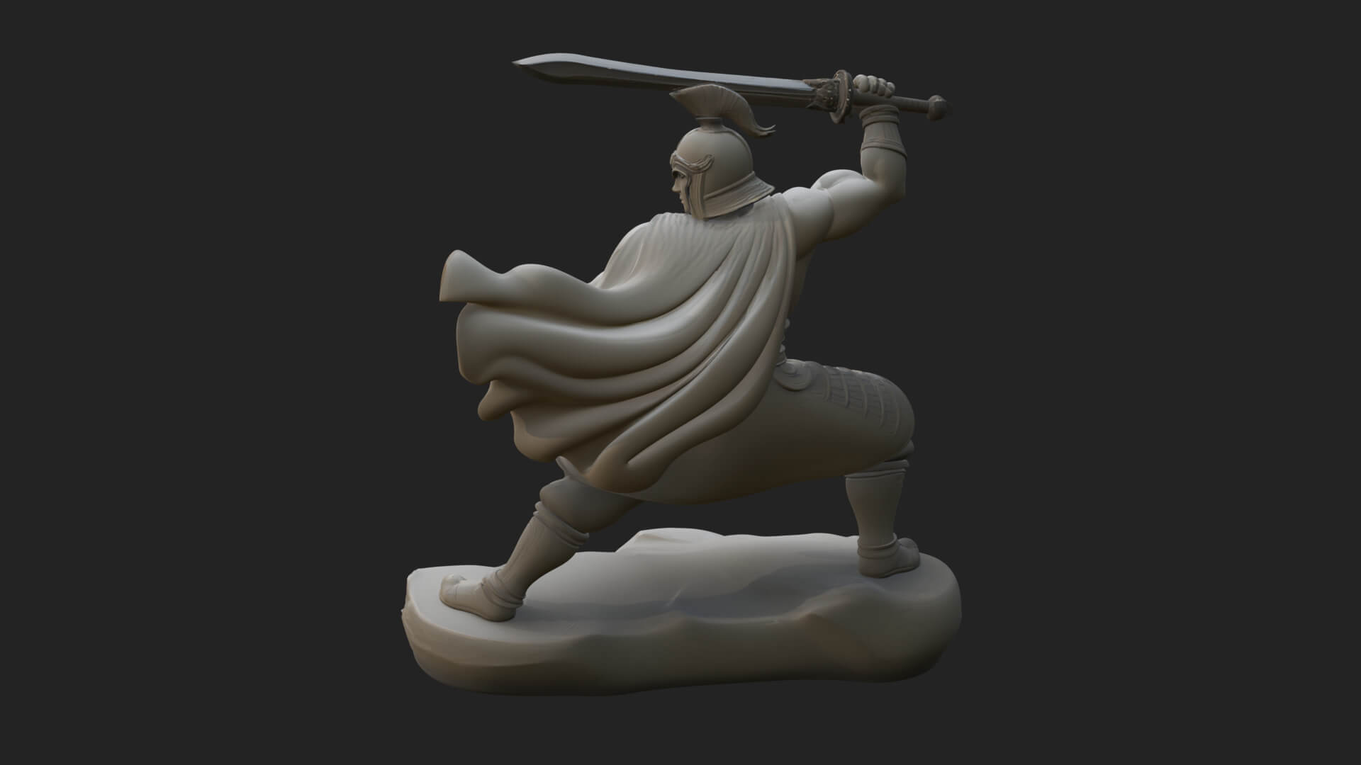 Greek Hoplite Warrior Statue Design 20 3D Print Model 3D Model