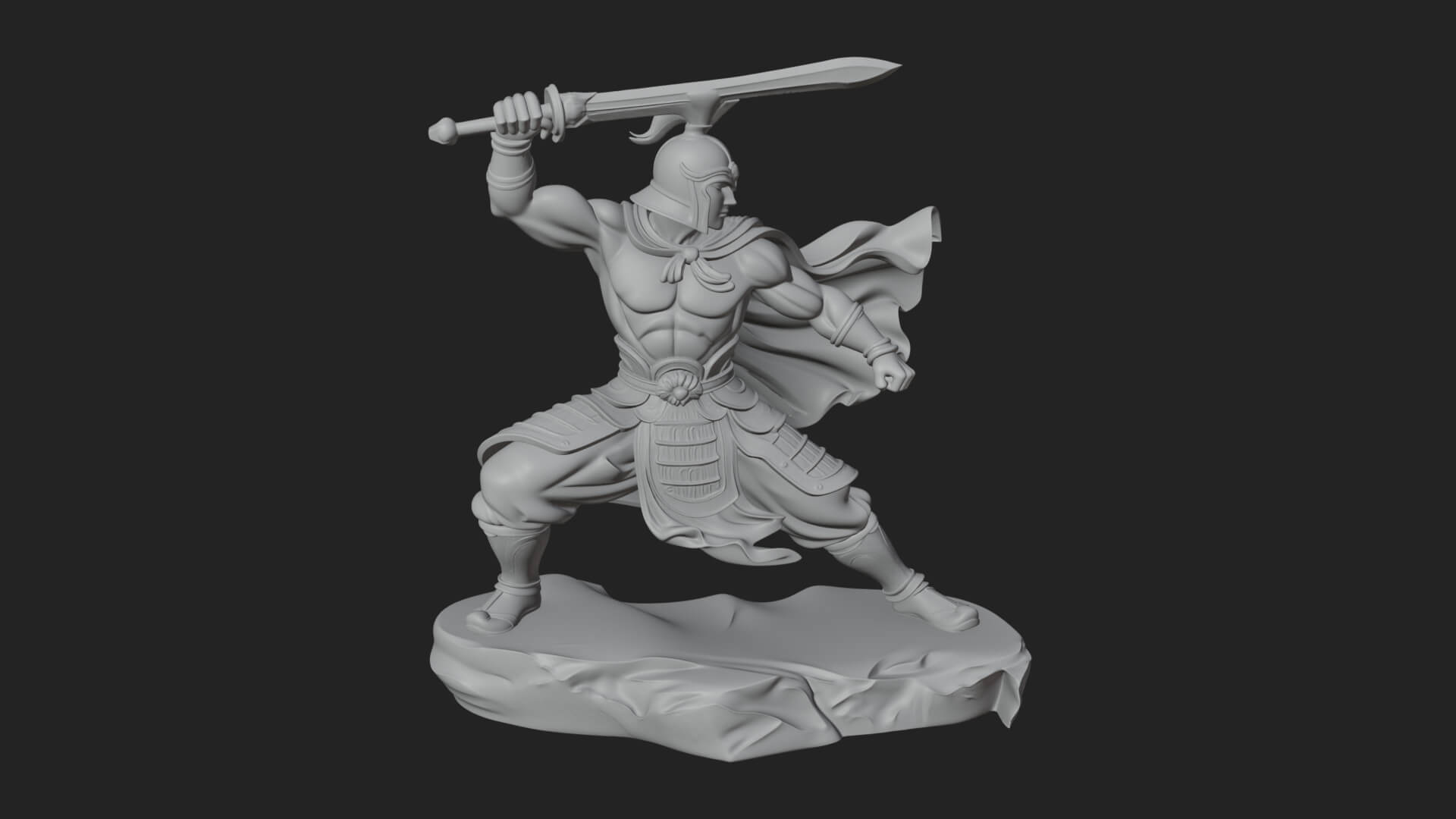 Greek Hoplite Warrior Statue Design 20 3D Print Model 3D Model