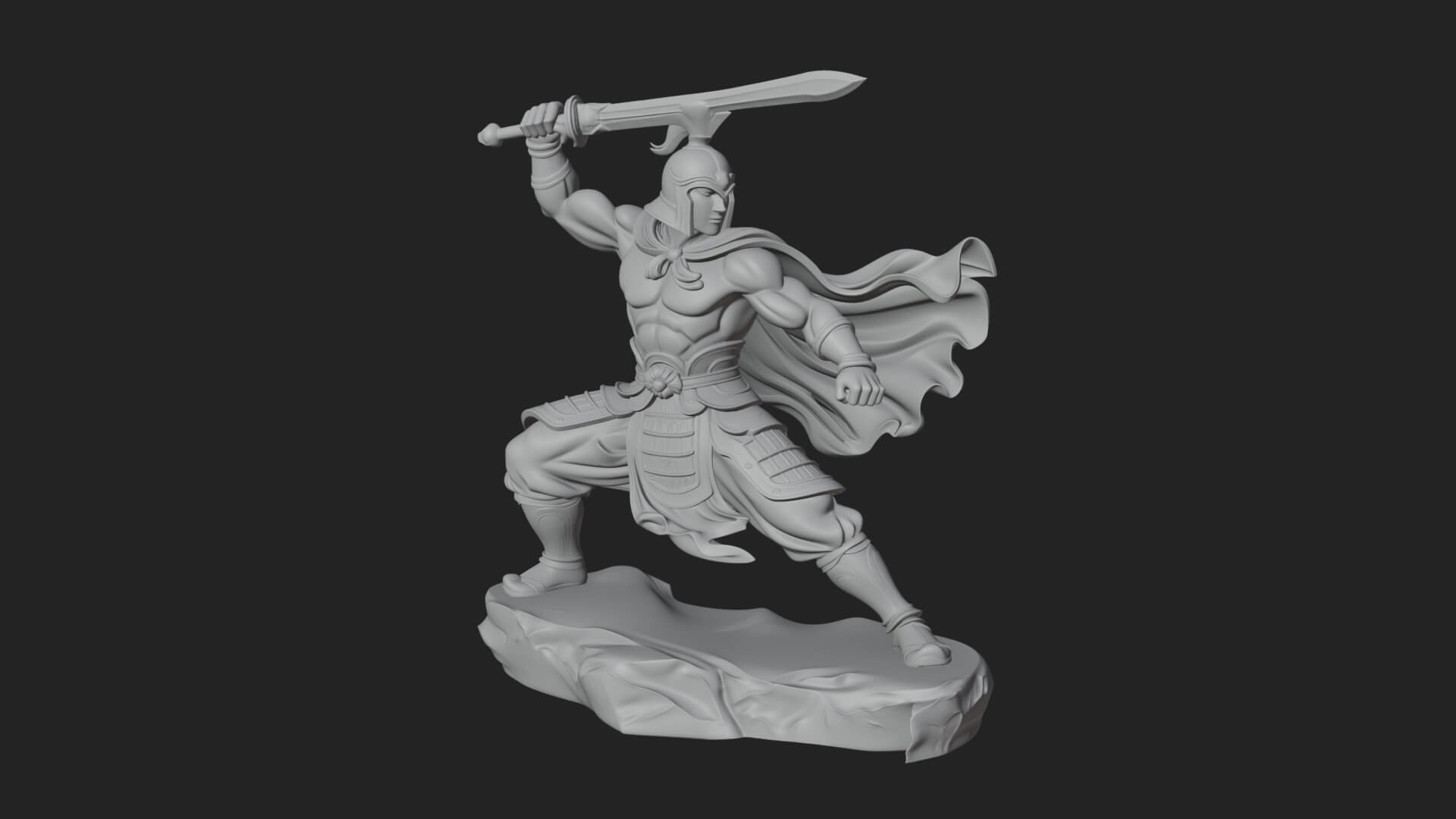 Greek Hoplite Warrior Statue Design 20 3D Print Model 3D Model