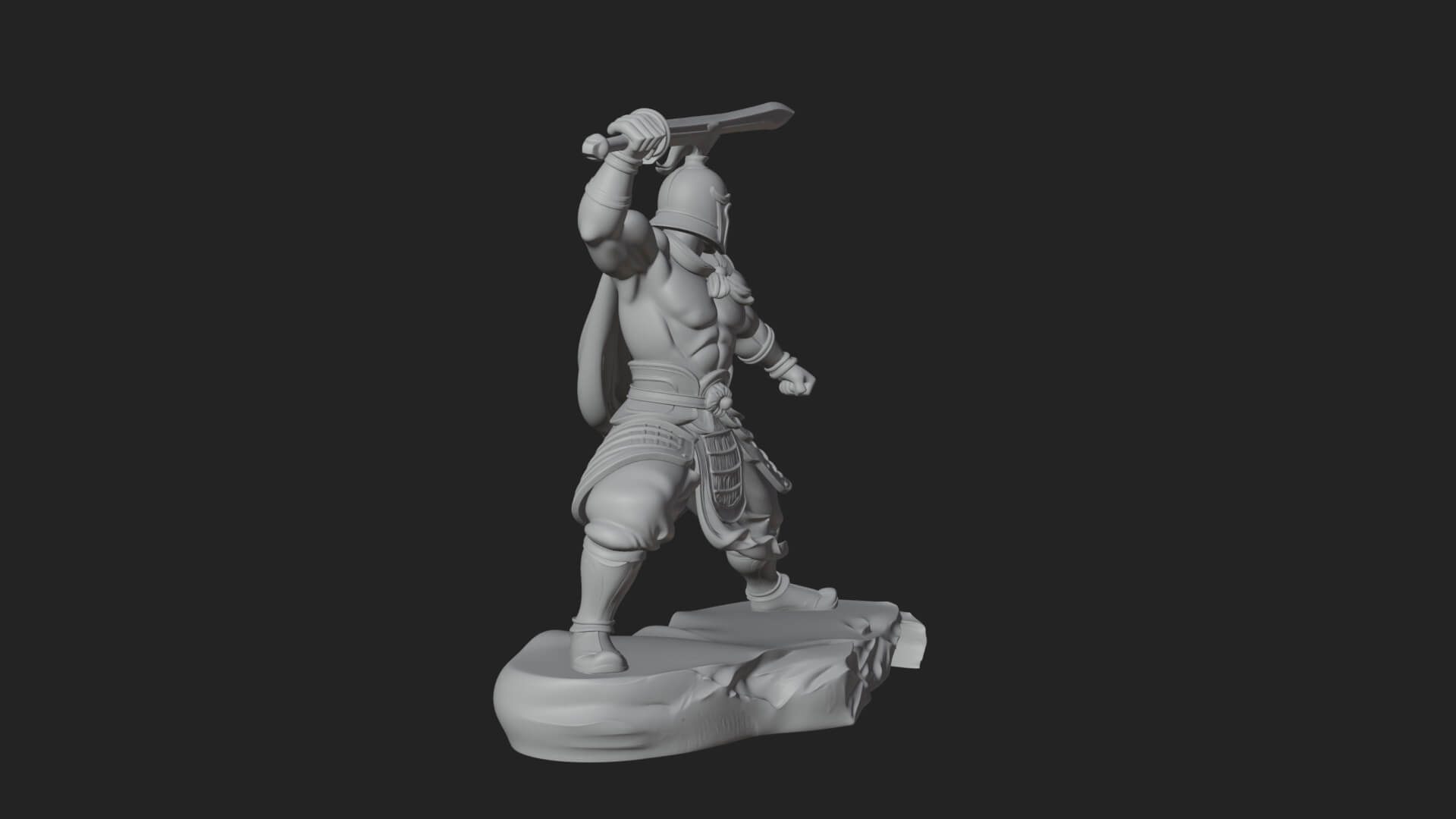 Greek Hoplite Warrior Statue Design 20 3D Print Model 3D Model