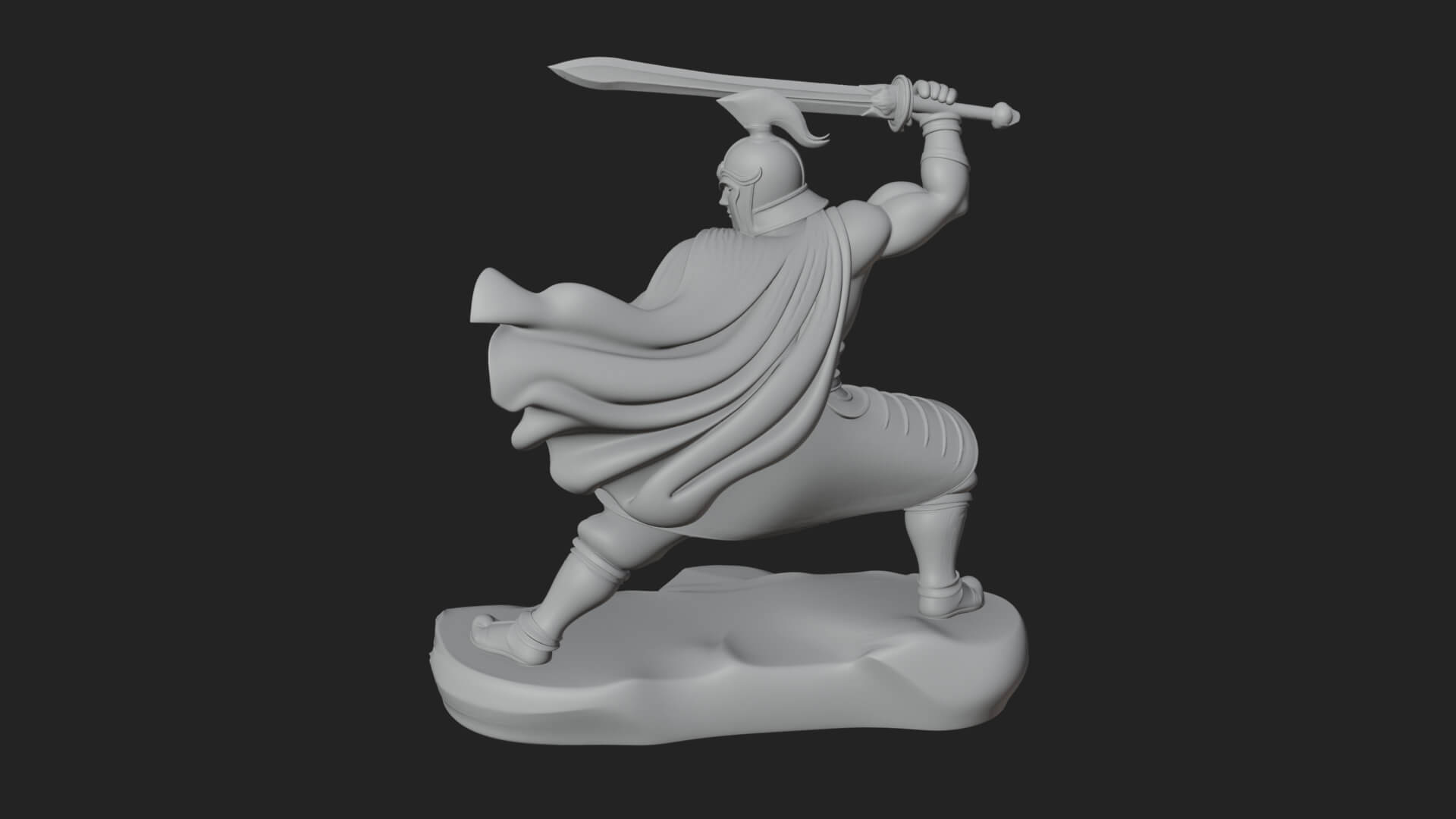 Greek Hoplite Warrior Statue Design 20 3D Print Model 3D Model