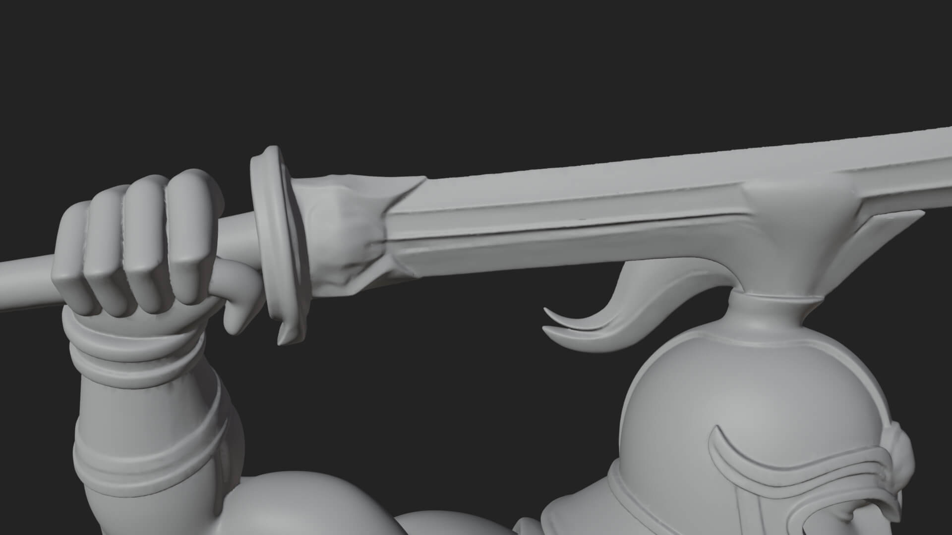 Greek Hoplite Warrior Statue Design 20 3D Print Model 3D Model