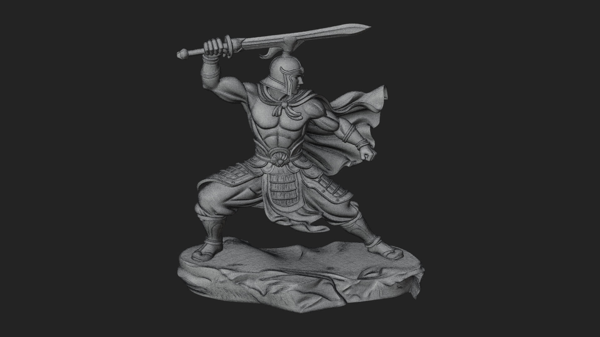 Greek Hoplite Warrior Statue Design 20 3D Print Model 3D Model