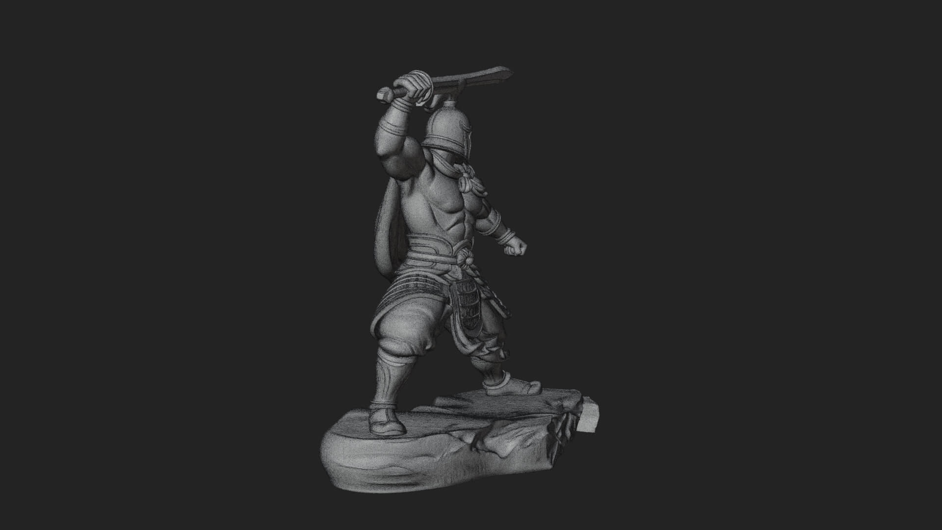 Greek Hoplite Warrior Statue Design 20 3D Print Model 3D Model