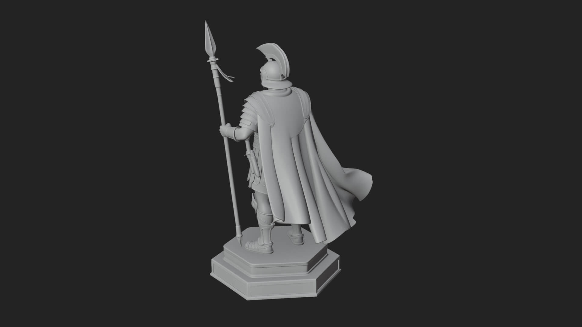 Greek Hoplite Warrior Statue Design 21 3D Print Model 3D Model