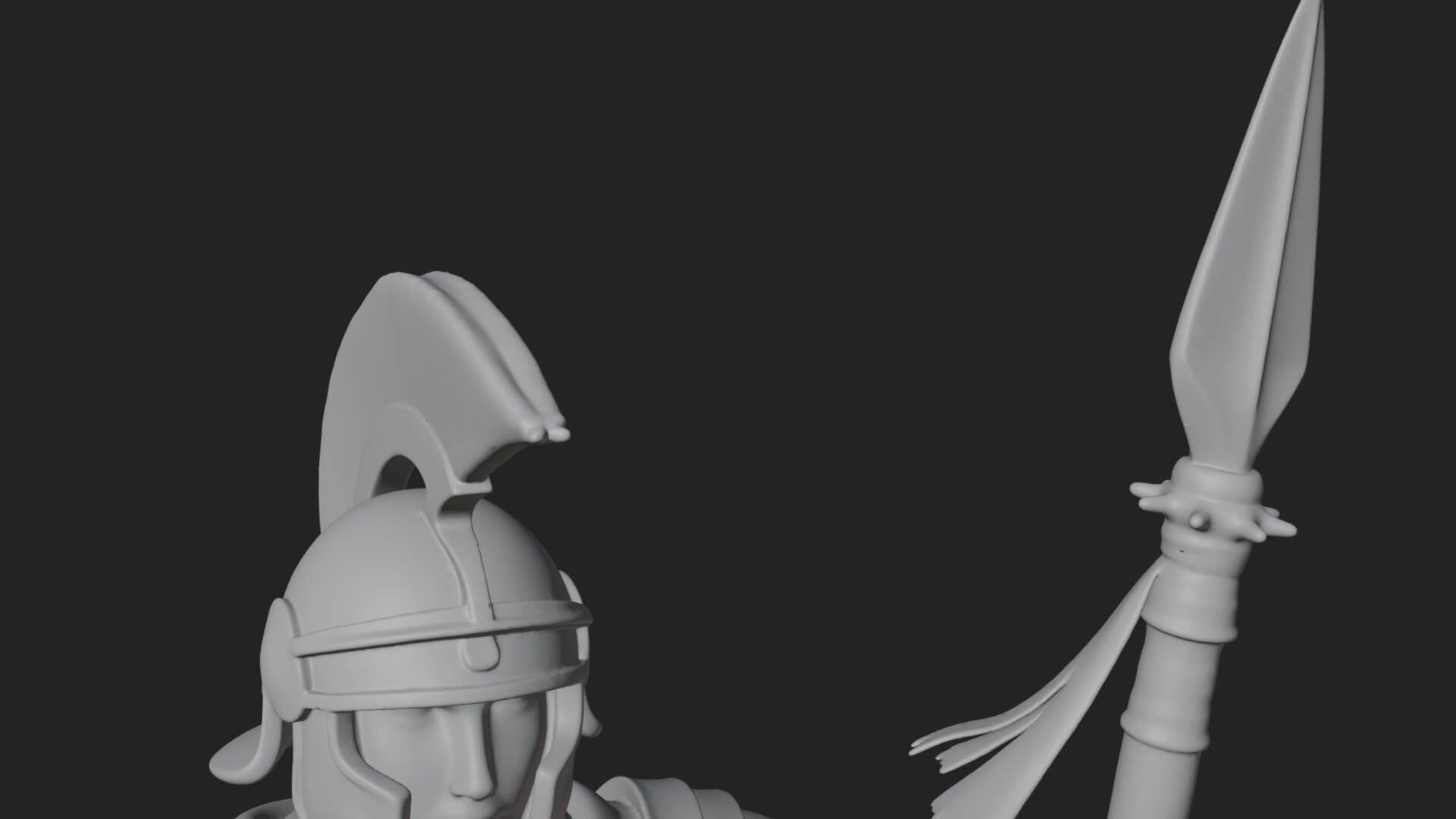 Greek Hoplite Warrior Statue Design 21 3D Print Model 3D Model