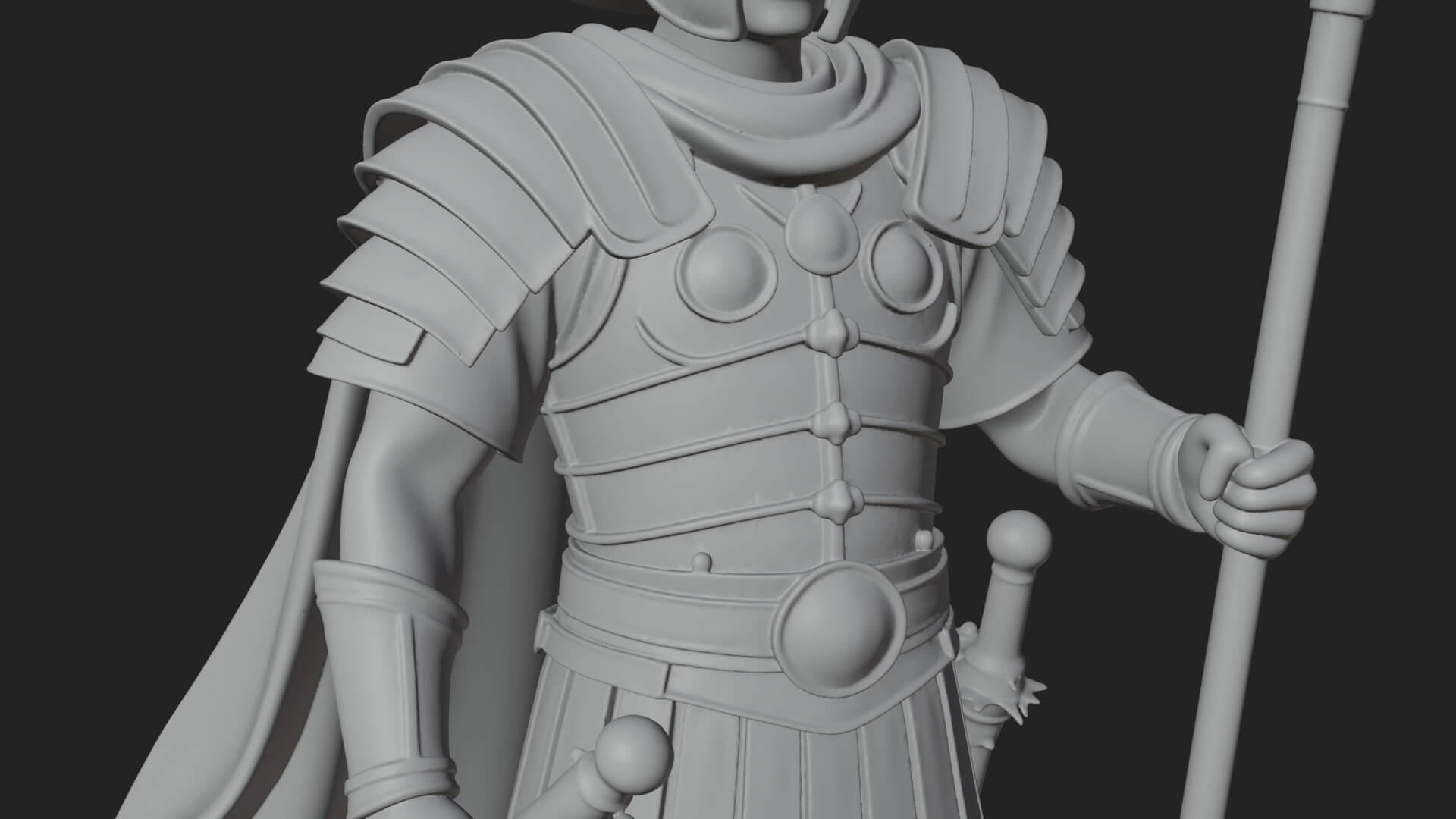 Greek Hoplite Warrior Statue Design 21 3D Print Model 3D Model