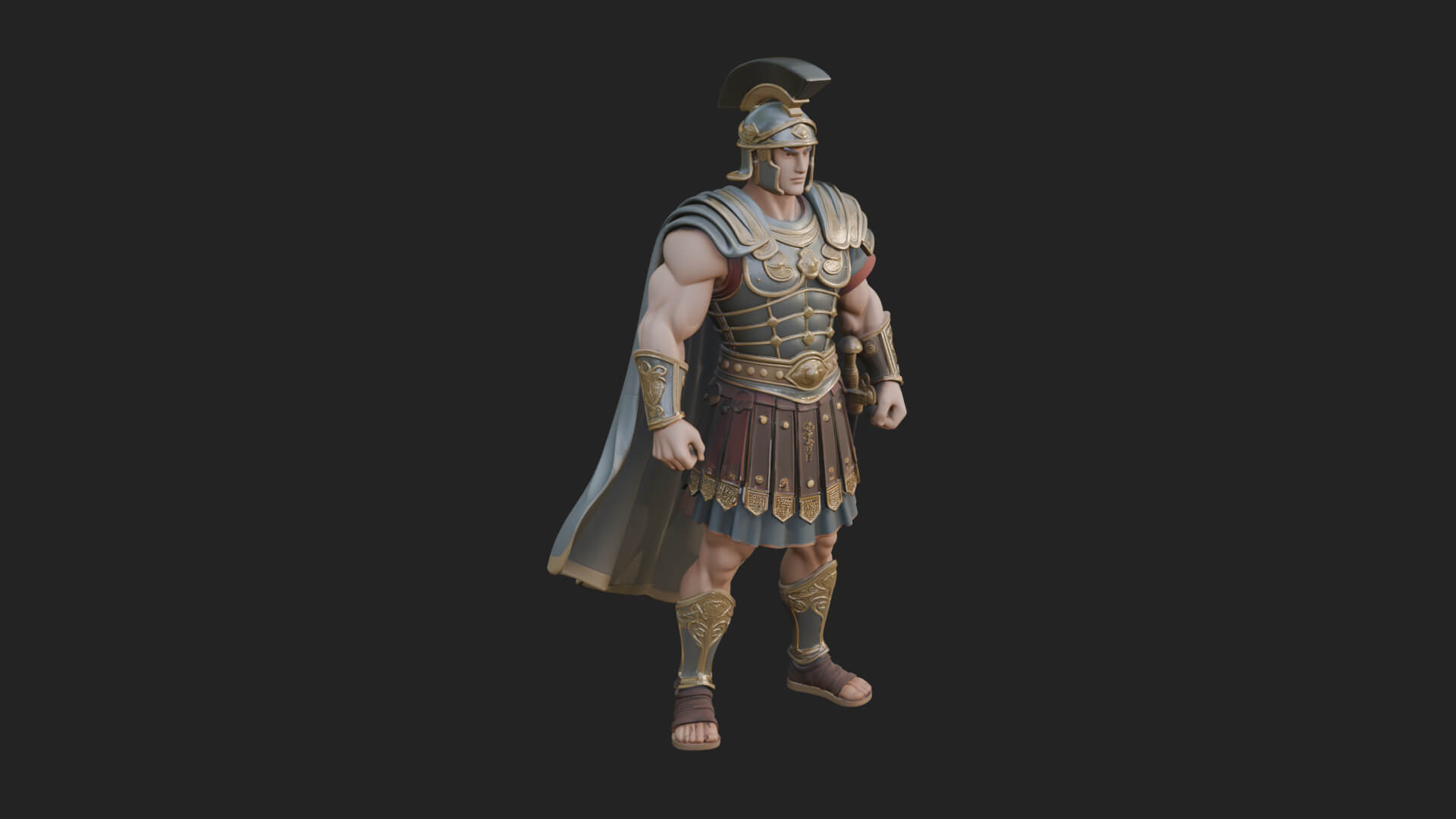 Greek Hoplite Warrior Statue Design 22 3D Print Model 3D Model