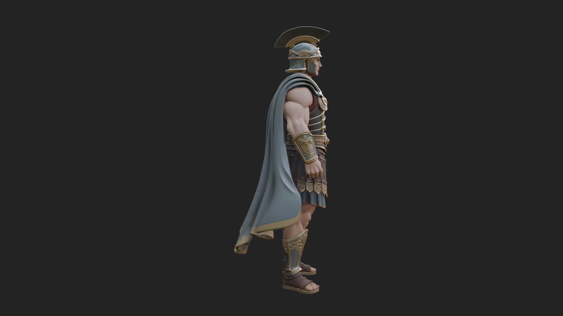 Greek Hoplite Warrior Statue Design 22 3D Print Model 3D Model