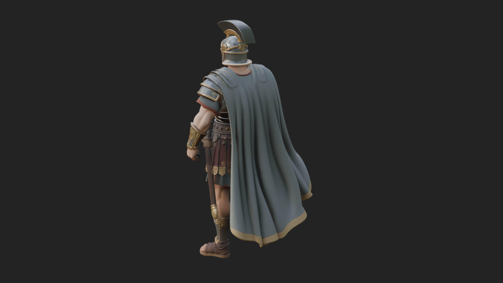 Greek Hoplite Warrior Statue Design 22 3D Print Model 3D Model