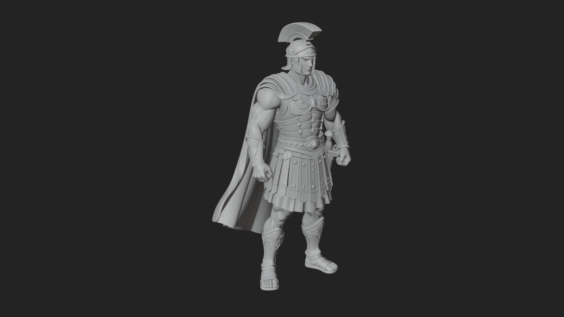 Greek Hoplite Warrior Statue Design 22 3D Print Model 3D Model