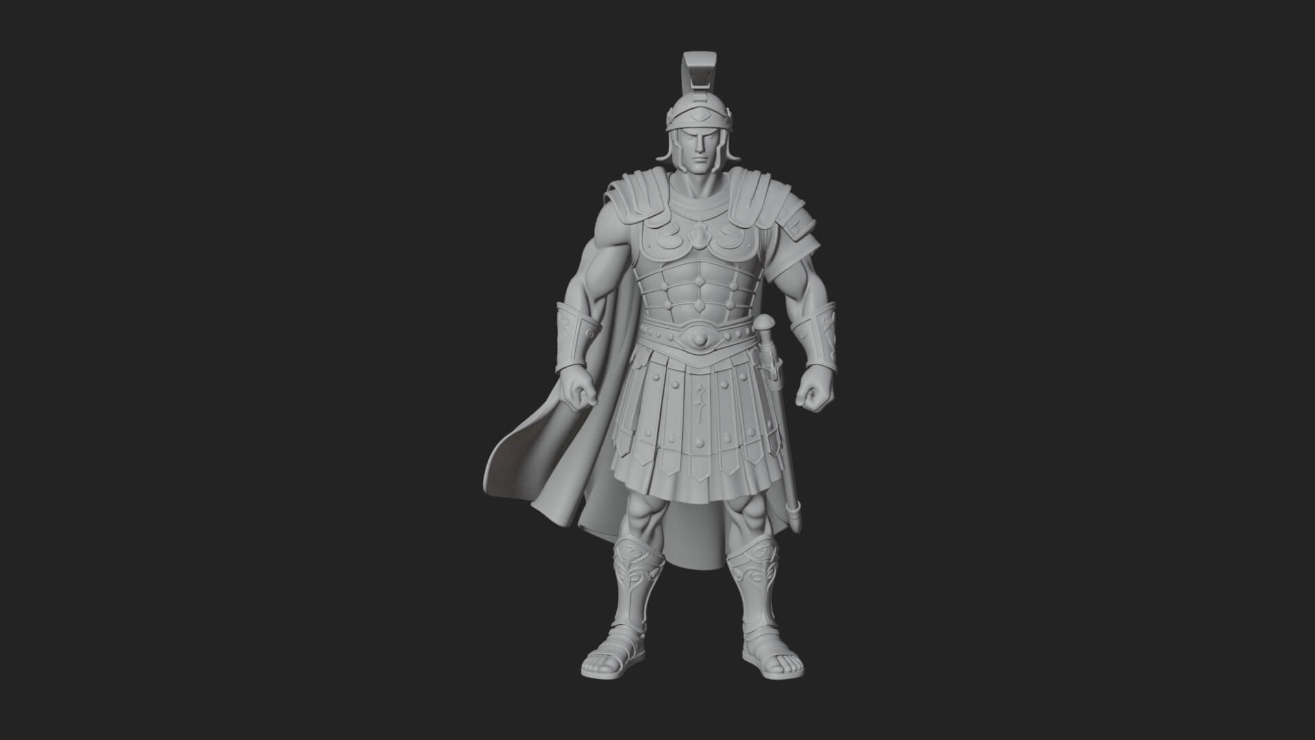 Greek Hoplite Warrior Statue Design 22 3D Print Model 3D Model