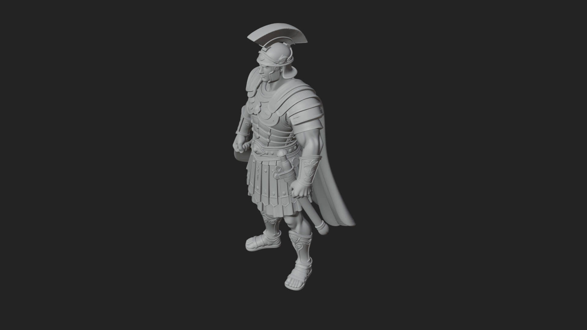 Greek Hoplite Warrior Statue Design 22 3D Print Model 3D Model