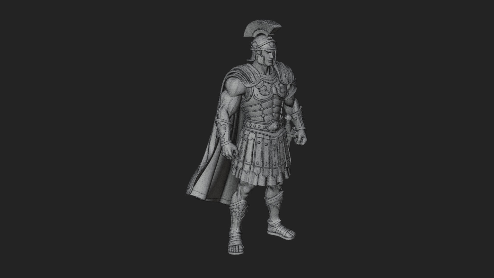 Greek Hoplite Warrior Statue Design 22 3D Print Model 3D Model