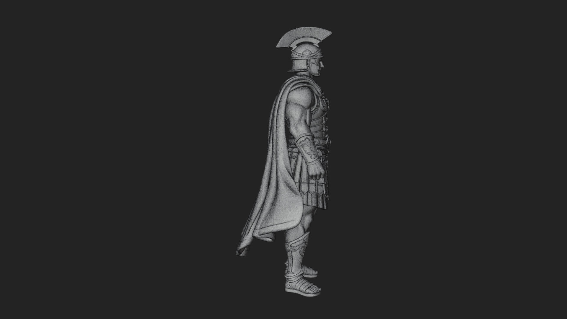 Greek Hoplite Warrior Statue Design 22 3D Print Model 3D Model