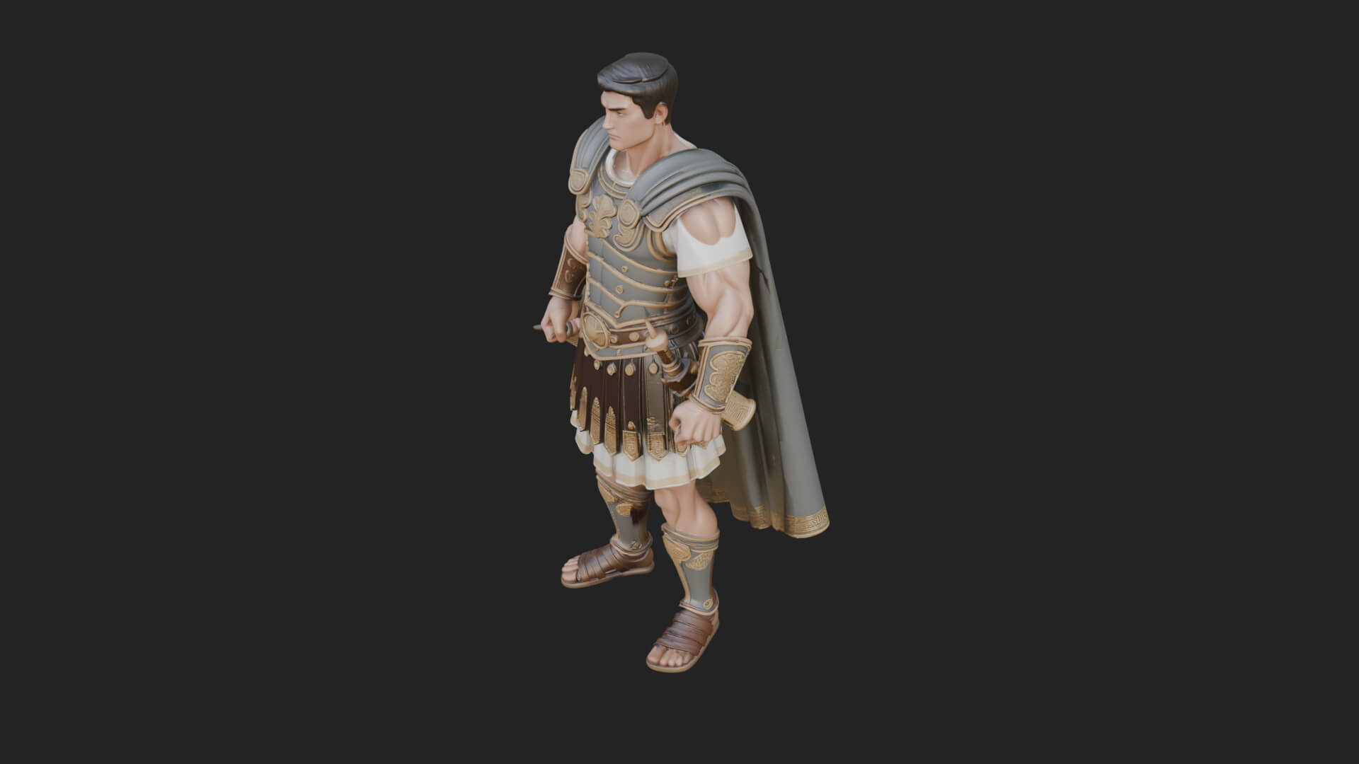 Greek Hoplite Warrior Statue Design 23 3D Print Model 3D Model