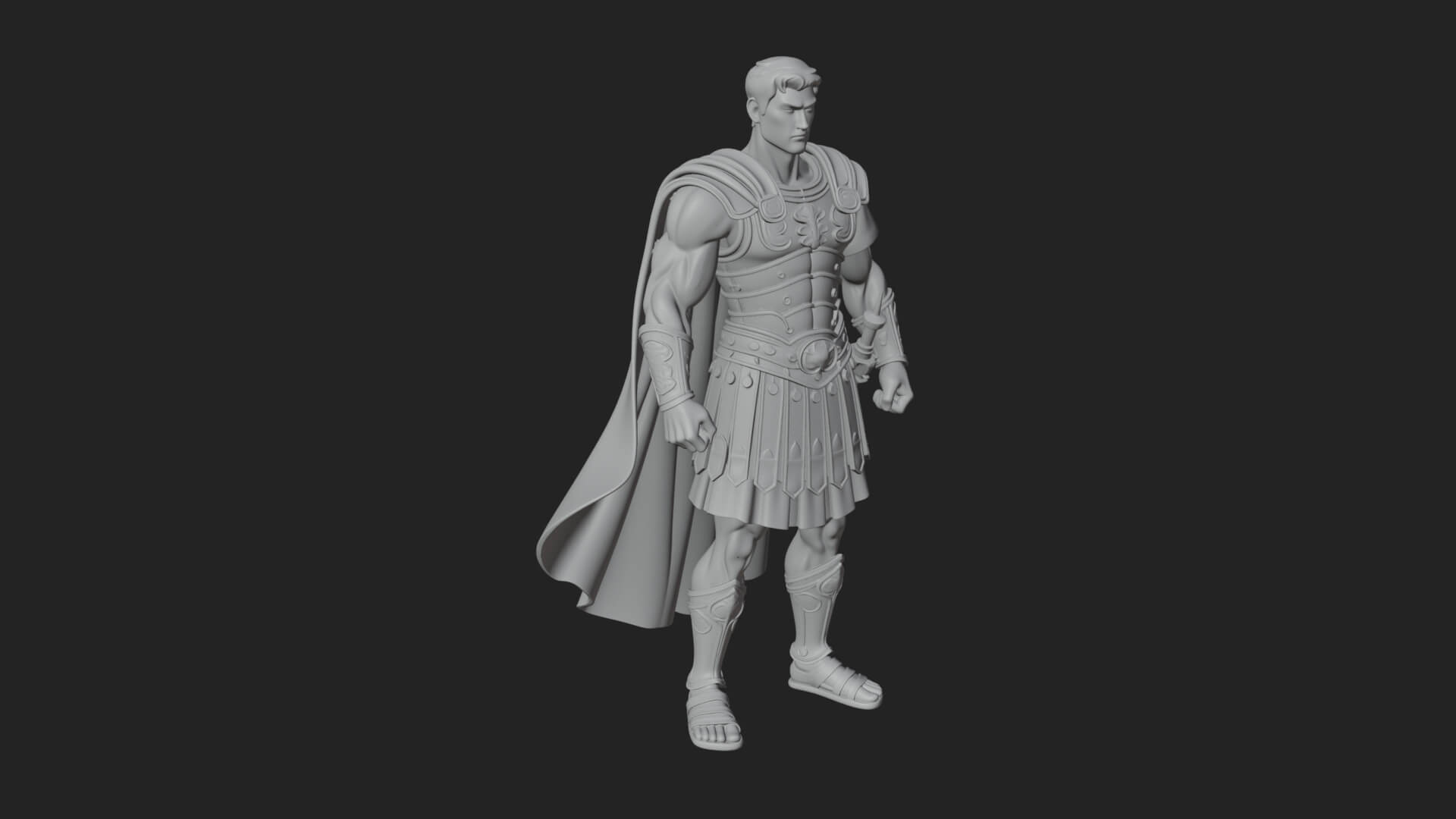 Greek Hoplite Warrior Statue Design 23 3D Print Model 3D Model