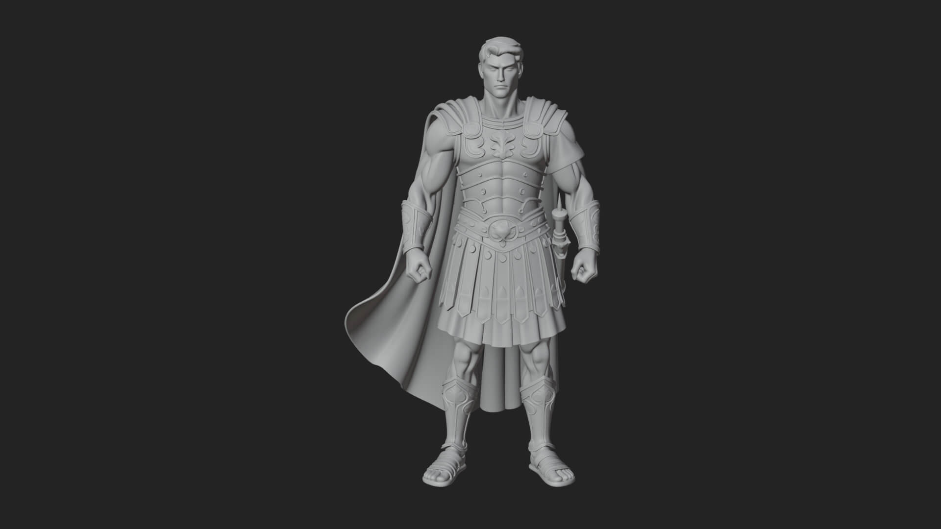 Greek Hoplite Warrior Statue Design 23 3D Print Model 3D Model