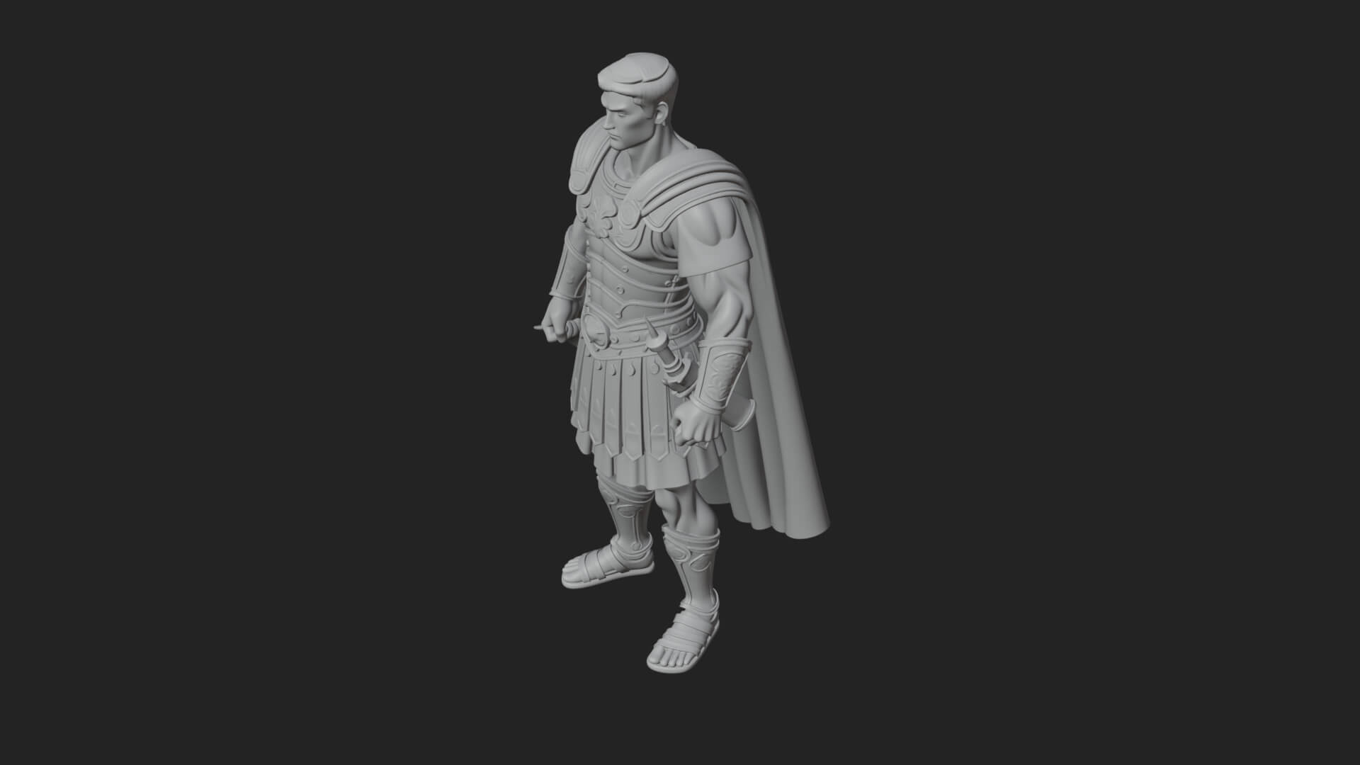 Greek Hoplite Warrior Statue Design 23 3D Print Model 3D Model