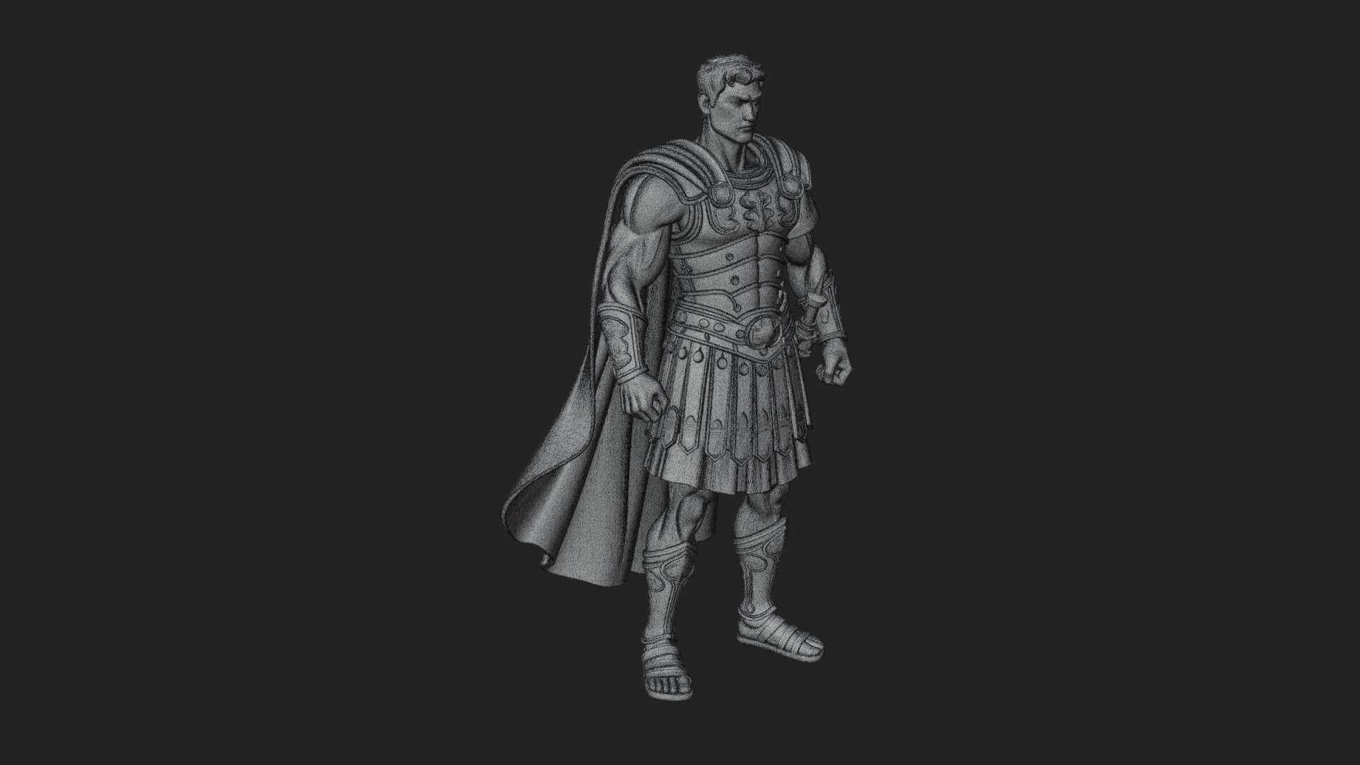 Greek Hoplite Warrior Statue Design 23 3D Print Model 3D Model