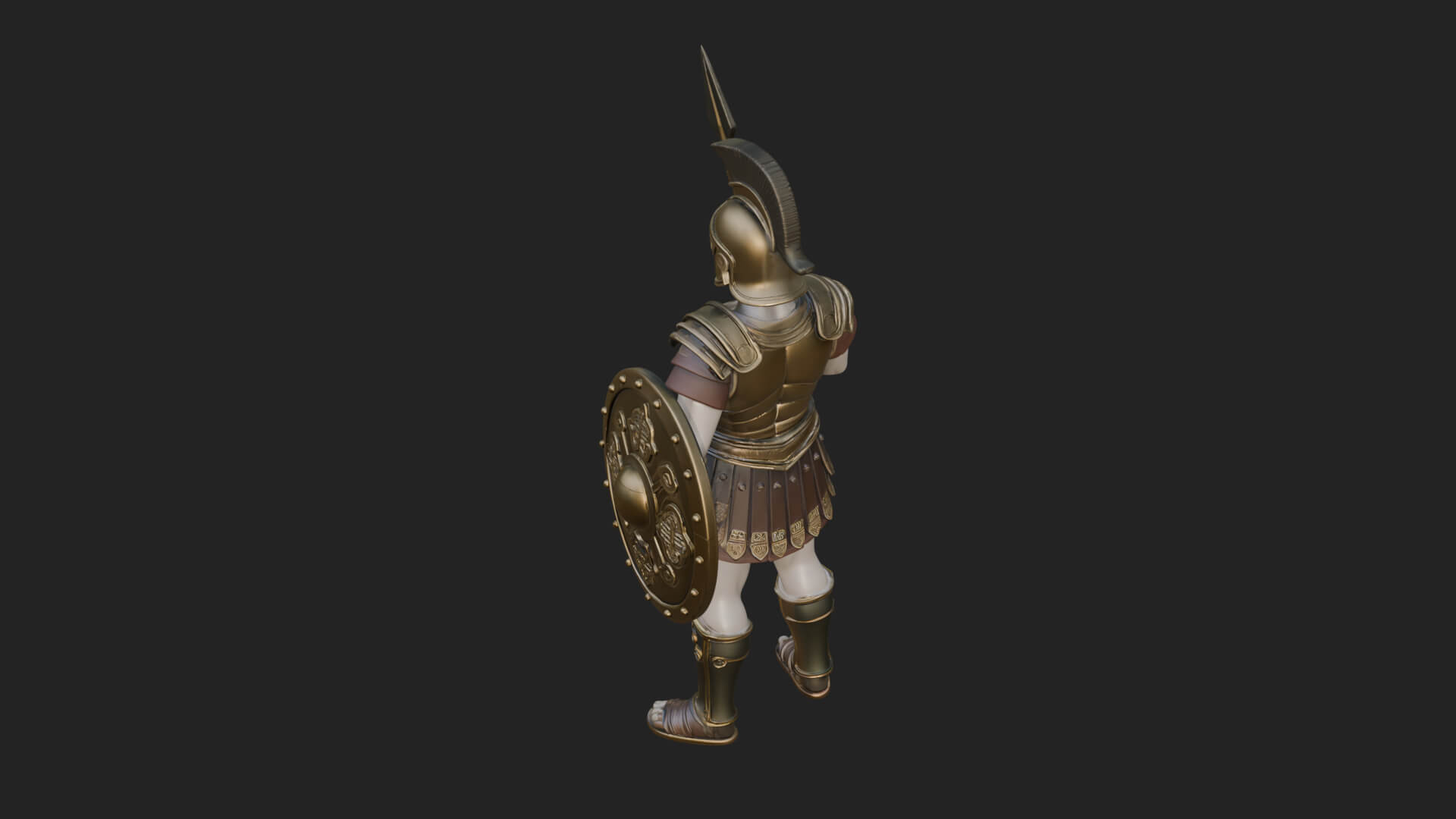 Greek Hoplite Warrior Statue Design 24 3D Print Model 3D Model