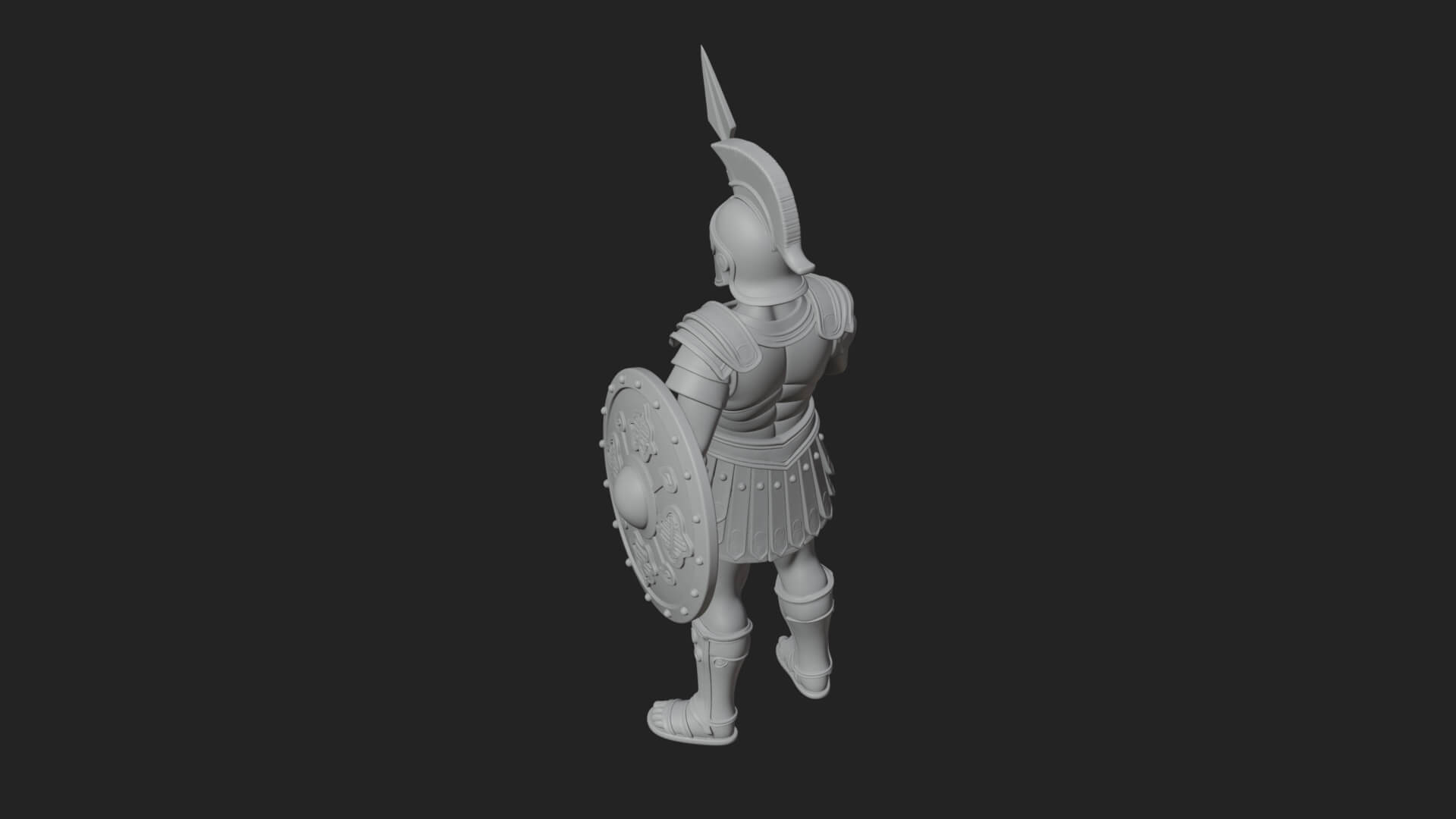 Greek Hoplite Warrior Statue Design 24 3D Print Model 3D Model