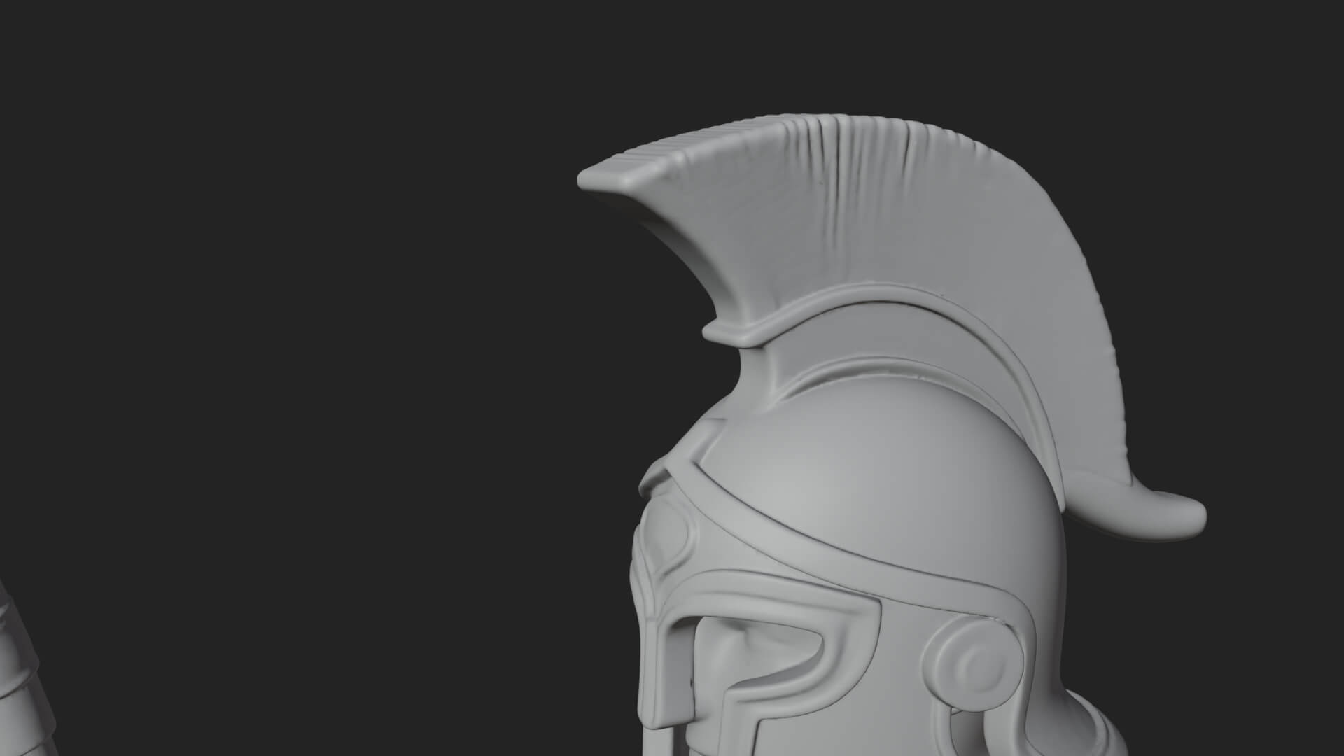 Greek Hoplite Warrior Statue Design 24 3D Print Model 3D Model