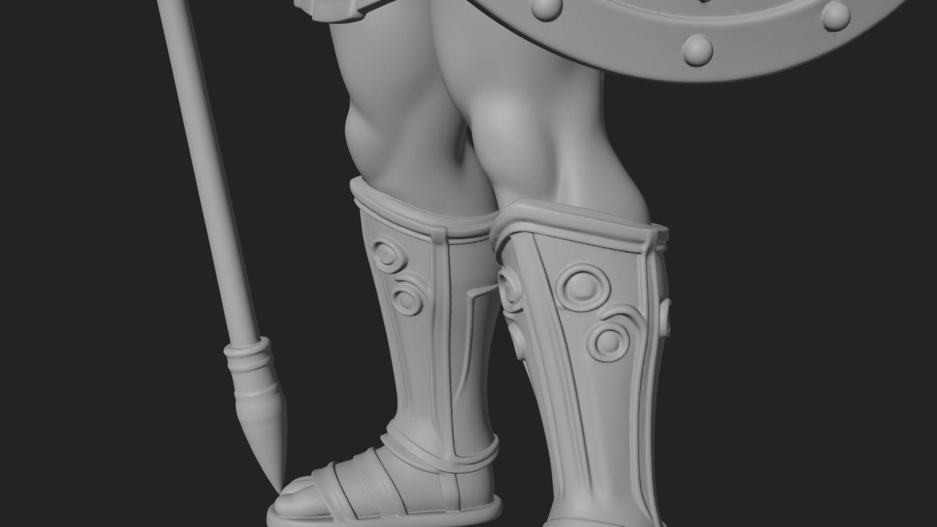 Greek Hoplite Warrior Statue Design 24 3D Print Model 3D Model