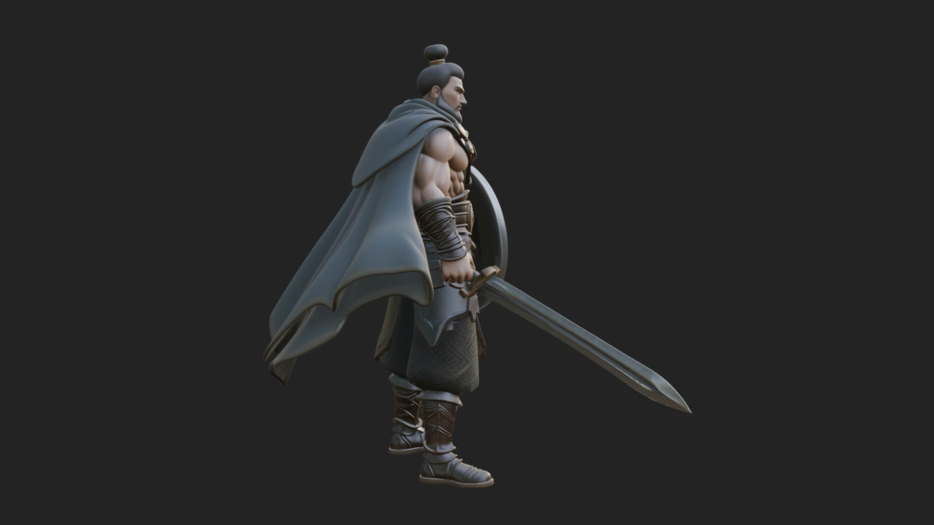 Greek Hoplite Warrior Statue Design 25 3D Print Model 3D Model