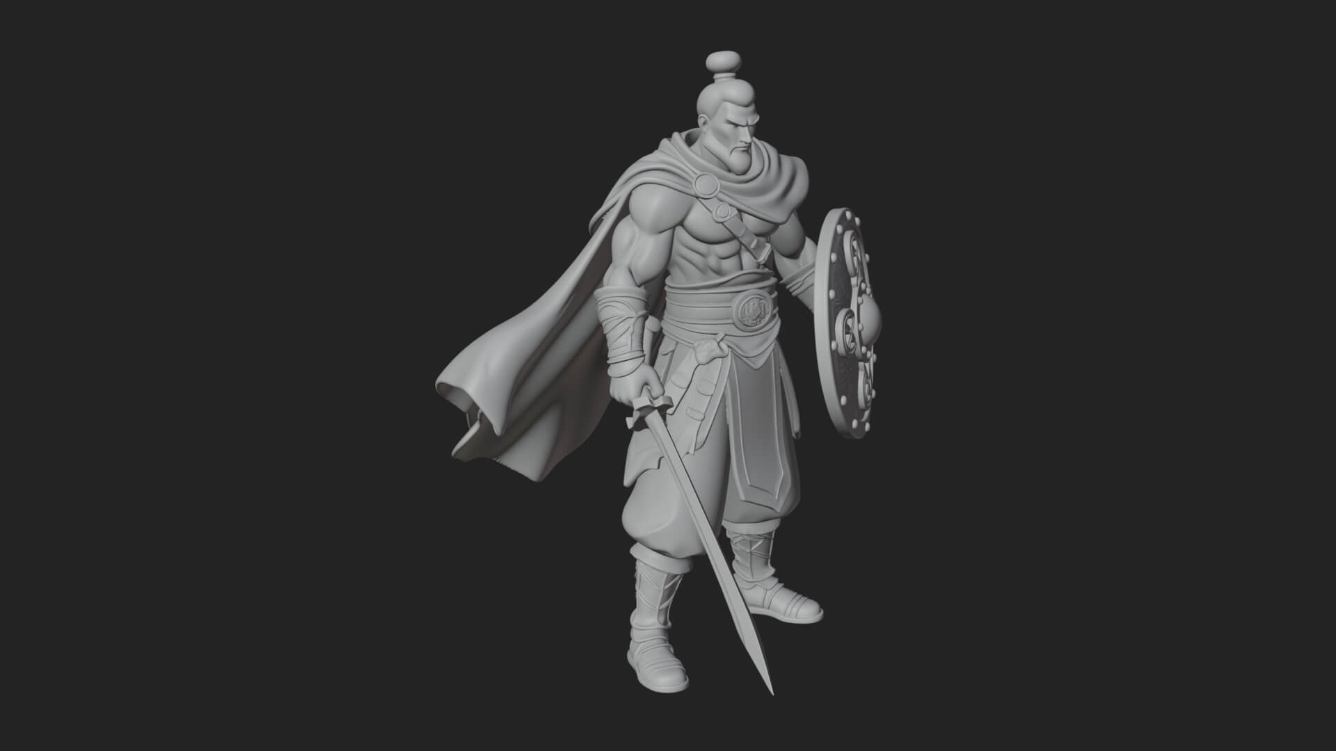 Greek Hoplite Warrior Statue Design 25 3D Print Model 3D Model