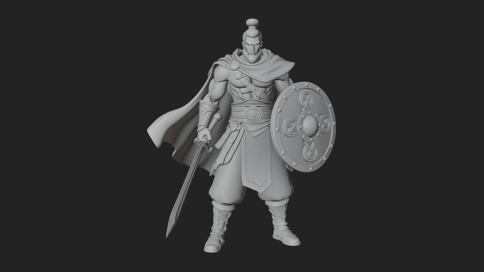 Greek Hoplite Warrior Statue Design 25 3D Print Model 3D Model