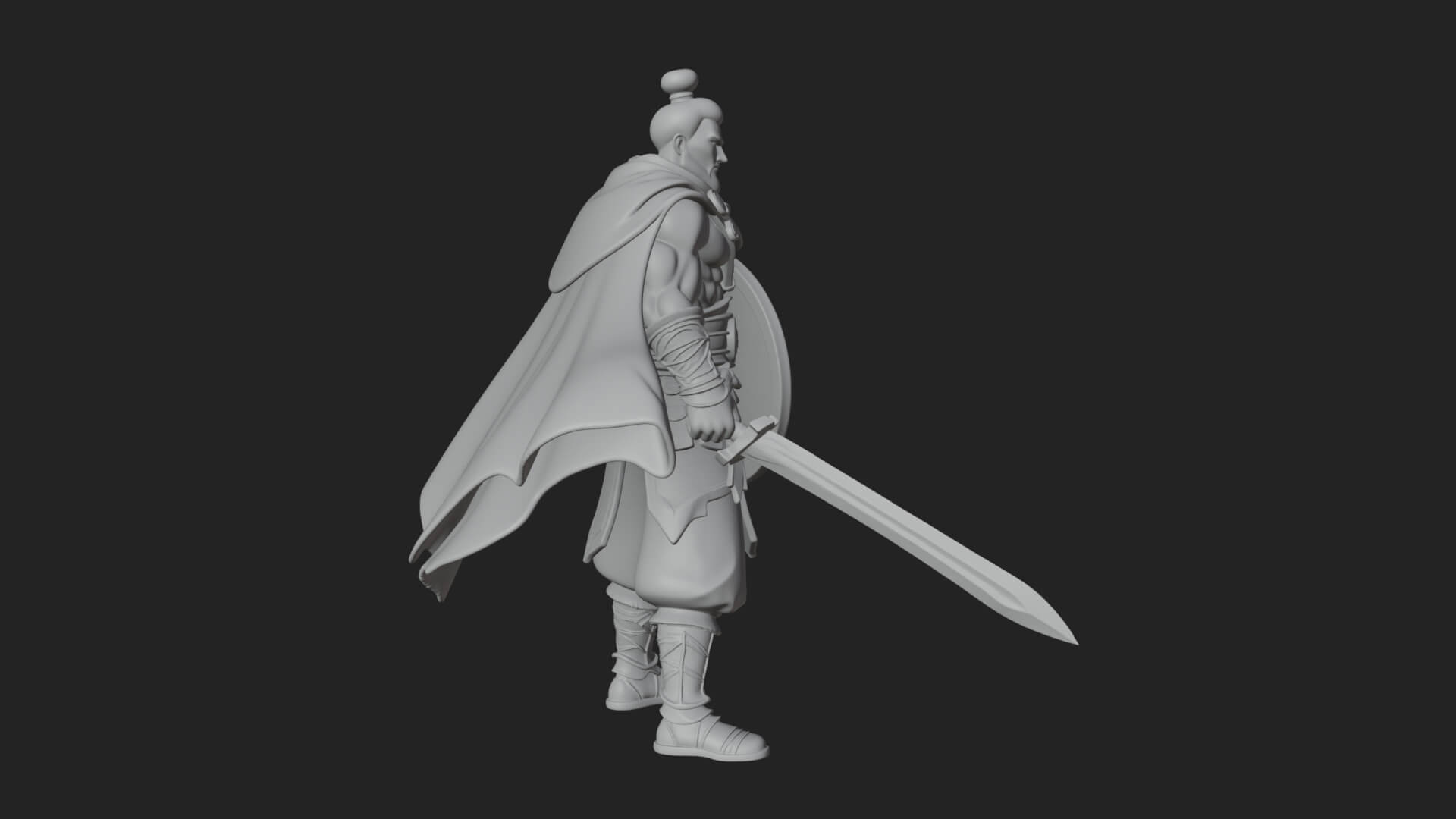 Greek Hoplite Warrior Statue Design 25 3D Print Model 3D Model