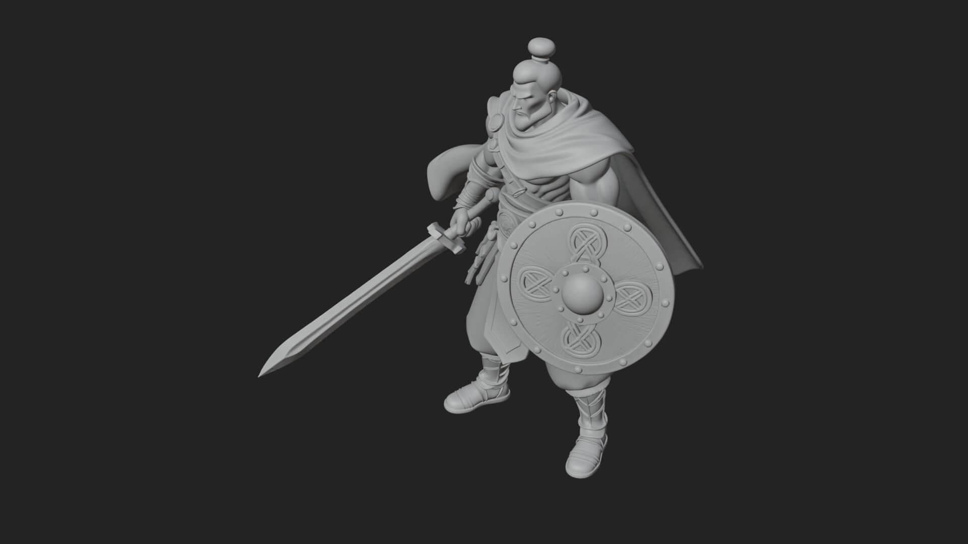 Greek Hoplite Warrior Statue Design 25 3D Print Model 3D Model