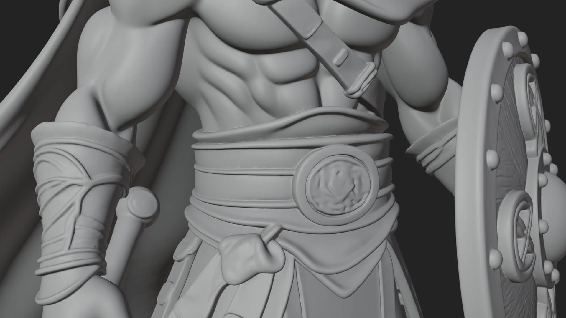 Greek Hoplite Warrior Statue Design 25 3D Print Model 3D Model