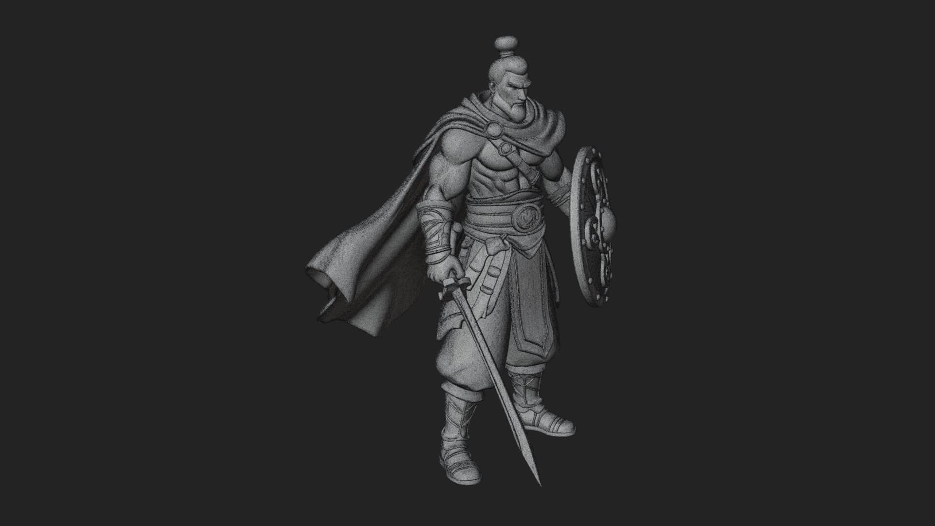 Greek Hoplite Warrior Statue Design 25 3D Print Model 3D Model