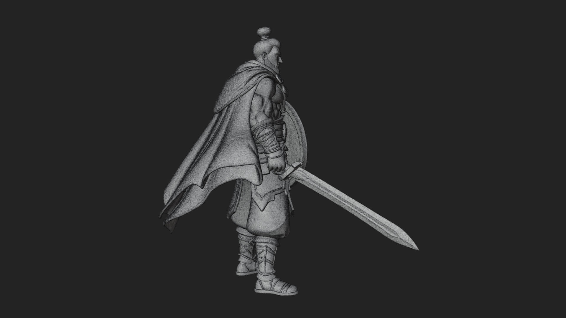 Greek Hoplite Warrior Statue Design 25 3D Print Model 3D Model