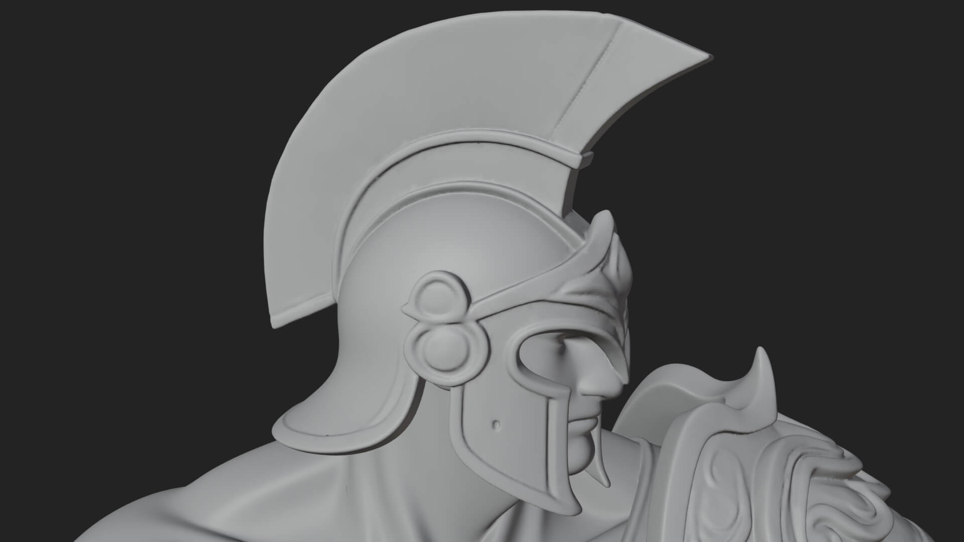 Greek Hoplite Warrior Statue Design 26 3D Print Model 3D Model