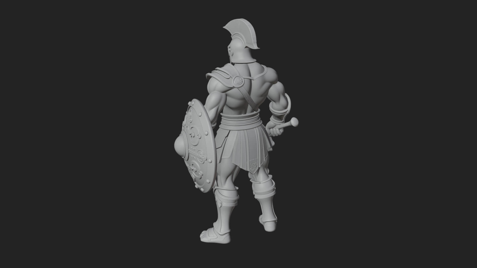 Greek Hoplite Warrior Statue Design 27 3D Print Model 3D Model
